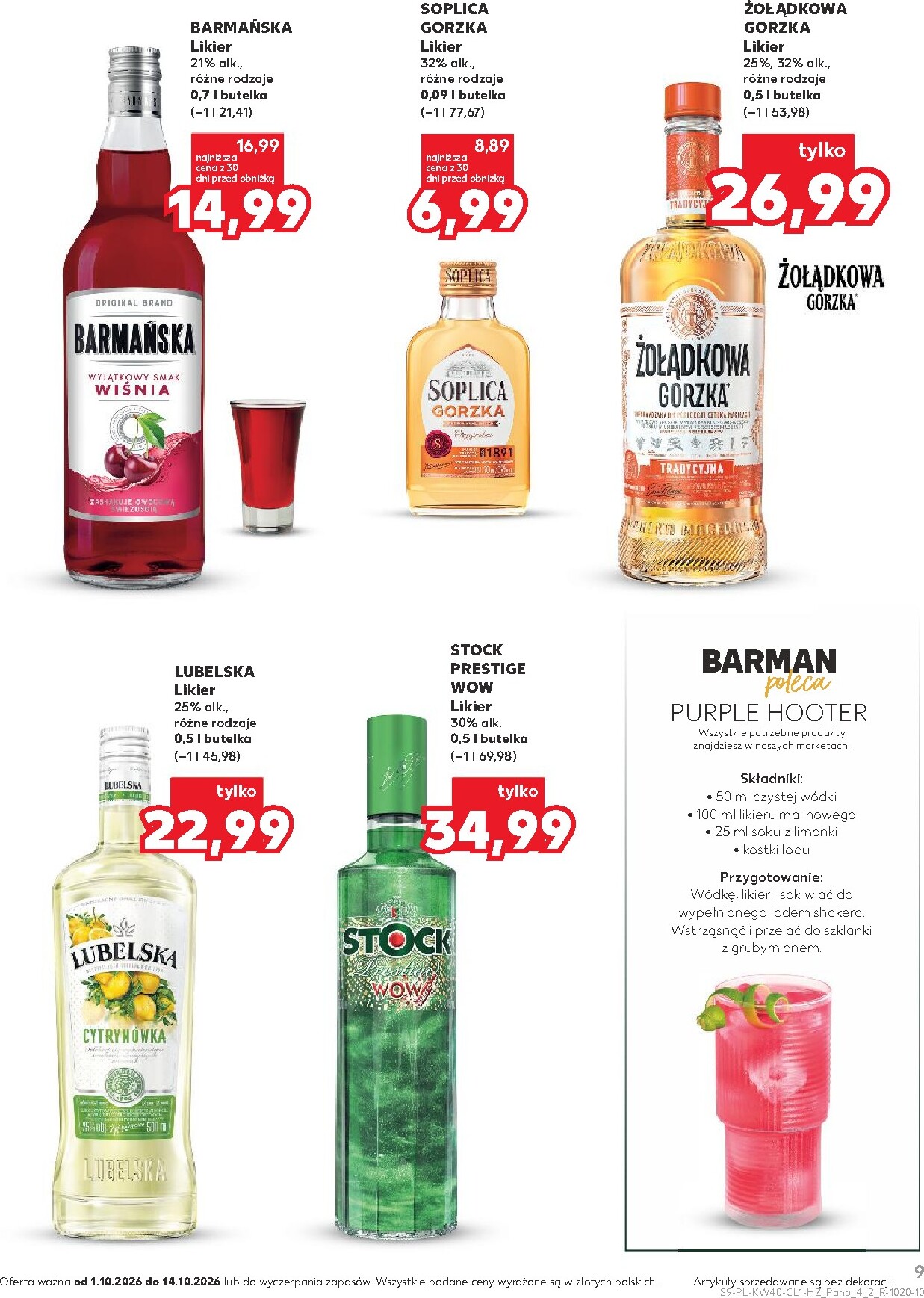 kaufland - Nowa gazetka Kaufland - Barek ważna od 01.10.2026 do 14.10.2026 - page: 9