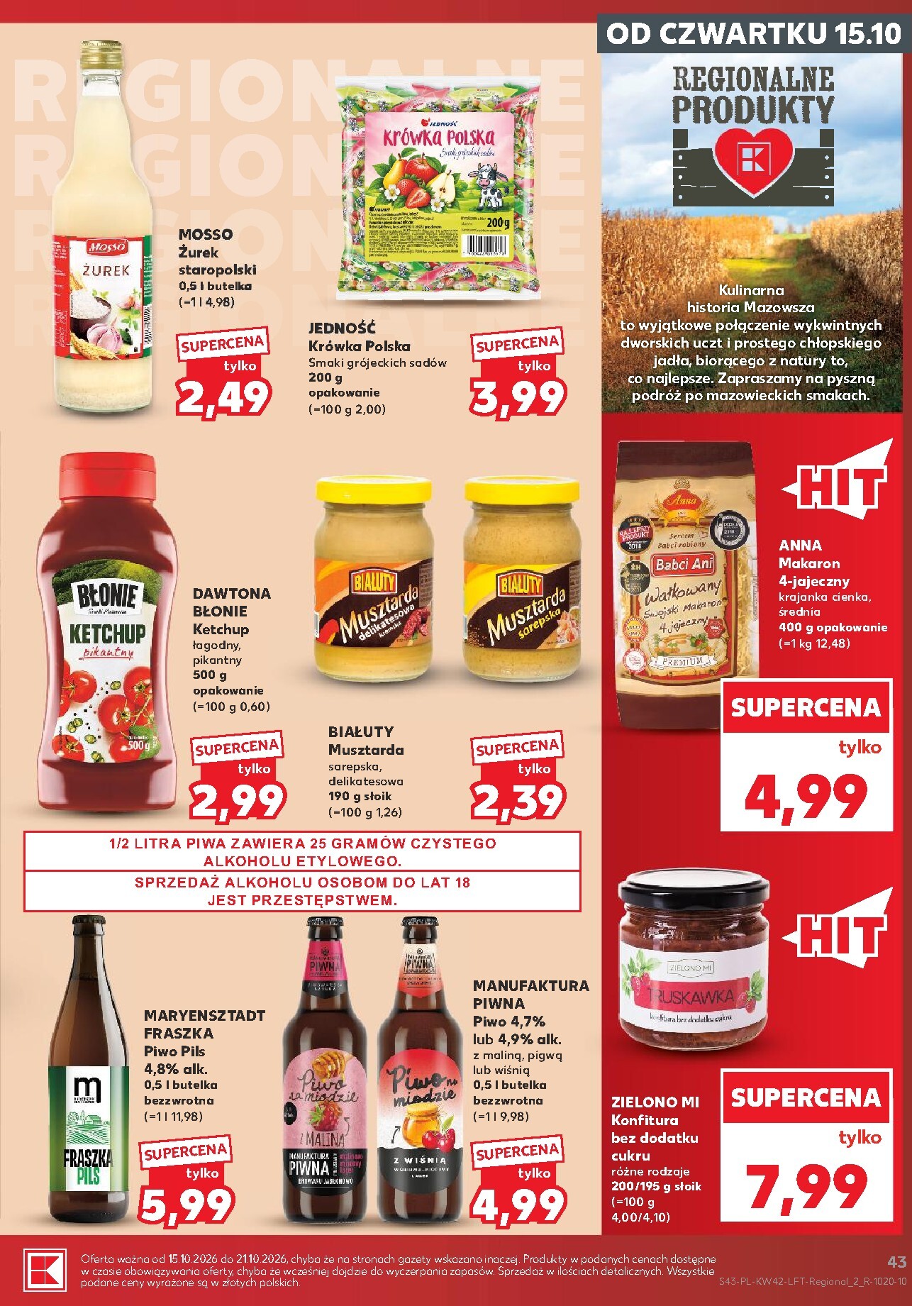 kaufland - Nowa gazetka Kaufland ważna od 15.10.2026 do 21.10.2026 - page: 43