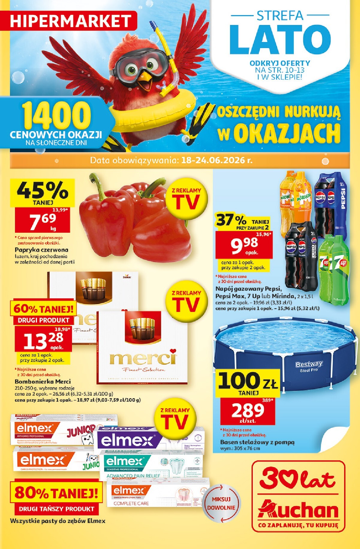 auchan - Nowa gazetka Auchan ważna od 18.06.2026 do 24.06.2026