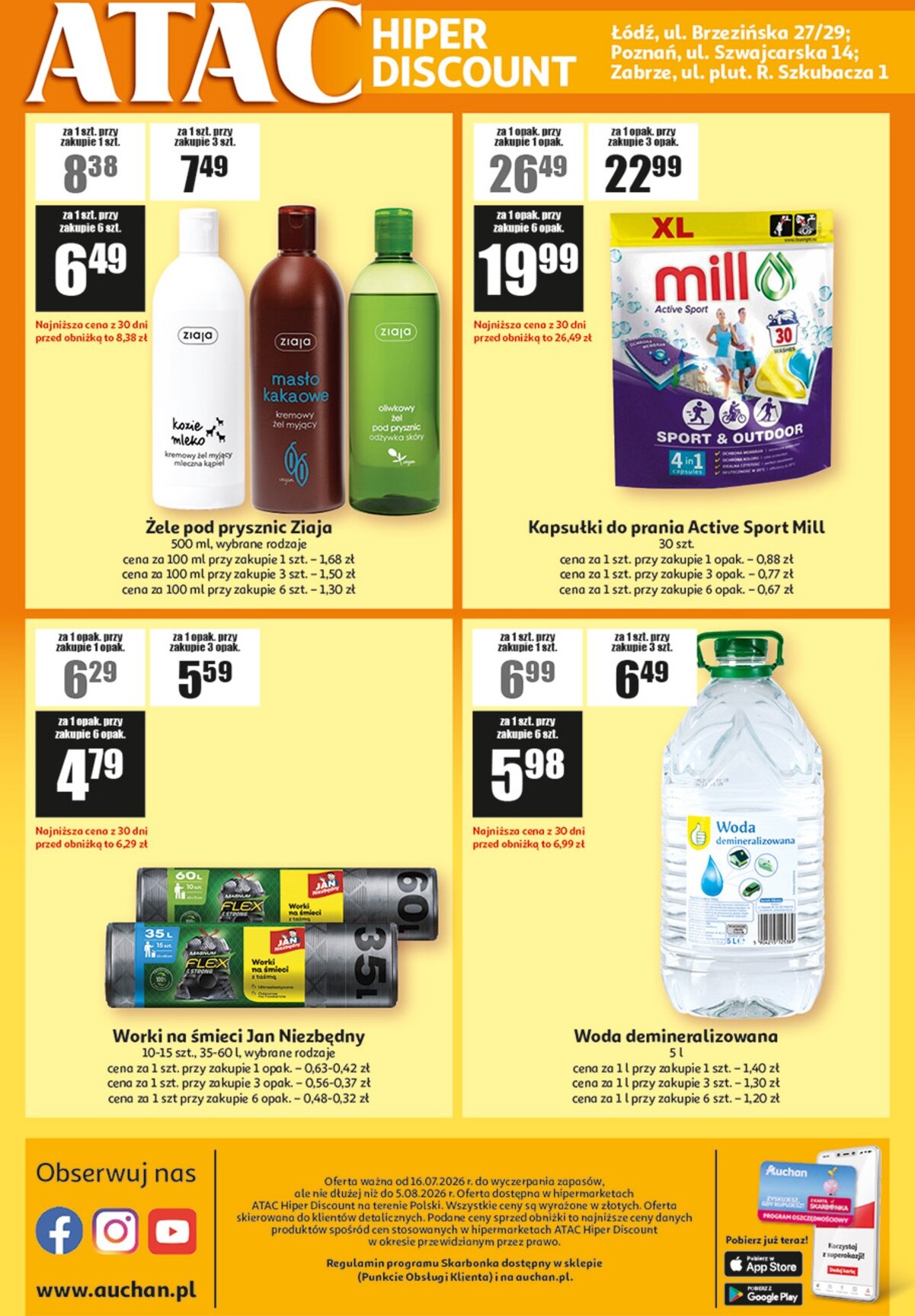 auchan - Nowa gazetka Auchan - ATAC Hiper Discount ważna od 16.07.2026 do 05.08.2026 - page: 4