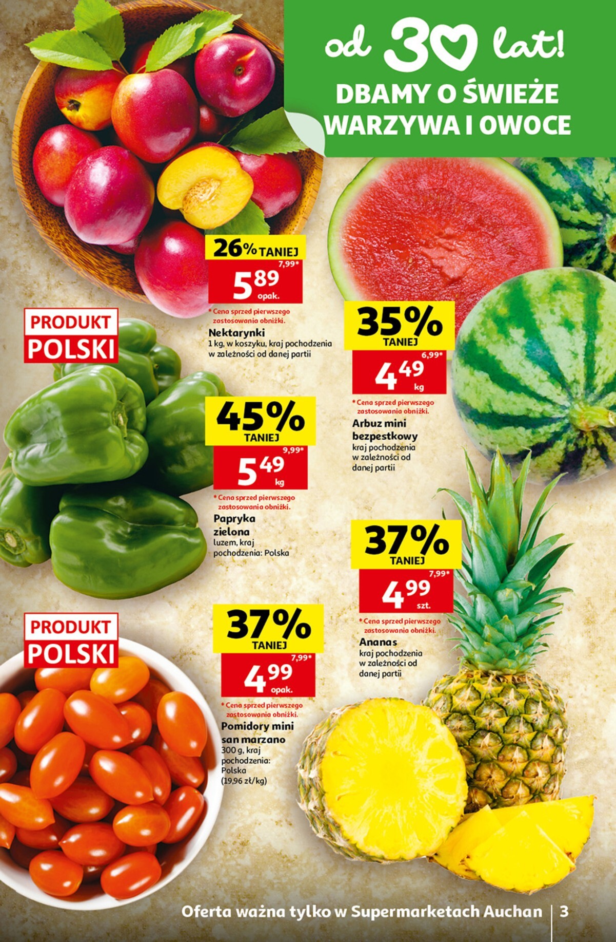 auchan - Nowa gazetka Auchan - Gazetka 30 Lat Supermarket Auchan ważna od 23.07.2026 do 29.07.2026 - page: 3