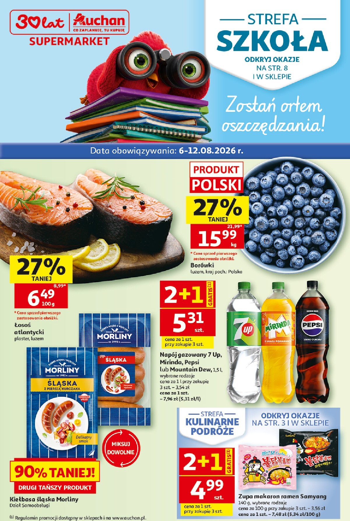 auchan - Nowa gazetka Auchan Supermarket ważna od 06.08.2026 do 12.08.2026