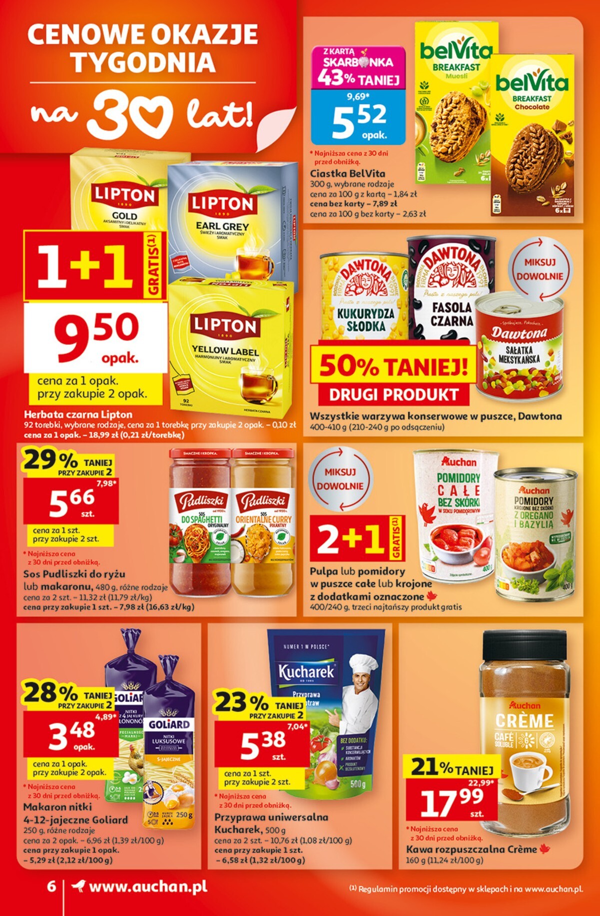 auchan - Nowa gazetka Auchan - Gazetka 30 Lat Supermarket Auchan ważna od 01.10.2026 do 07.10.2026 - page: 6