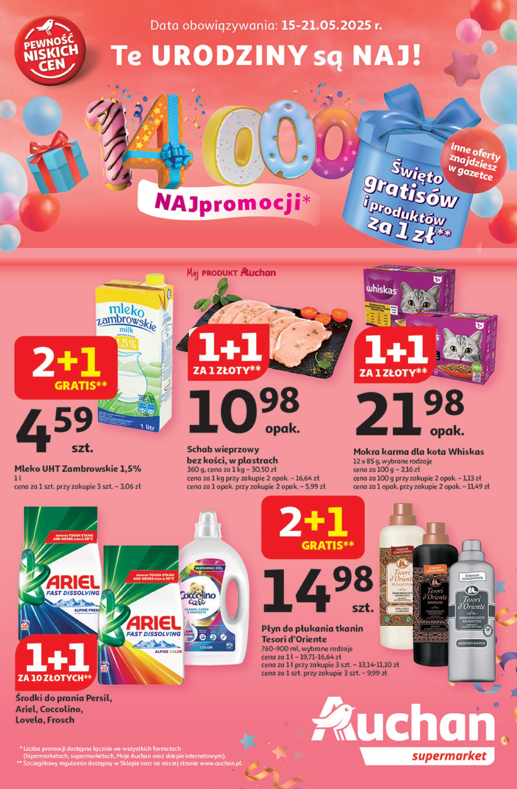 auchan - Supermarket Auchan gazetka ważna od 15.05. - 21.05.