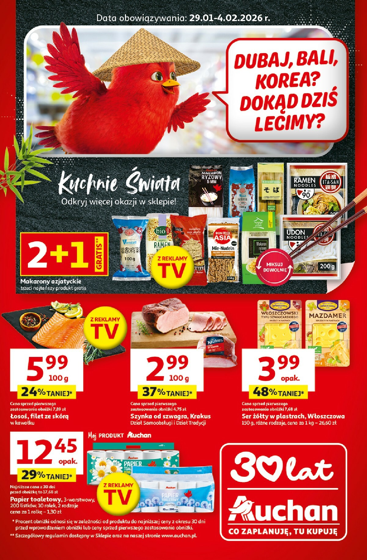auchan - Gazetka Supermarket Auchan Franczyza - ważna od 29.01. do 04.02.