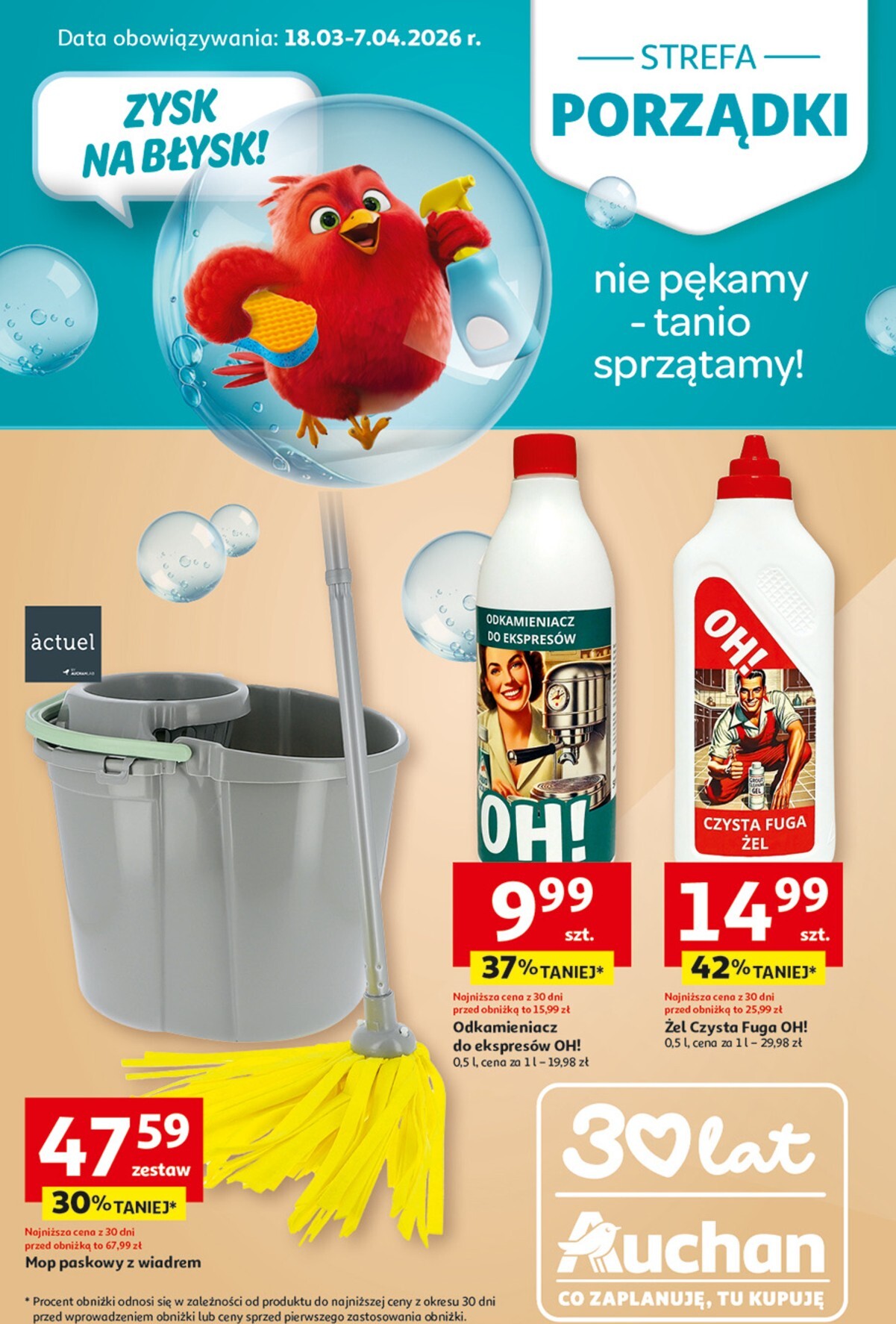 auchan - Gazetka Hipermarket Auchan - Strefa Porządki - ważna od 18.03.2026 do 07.04.2026
