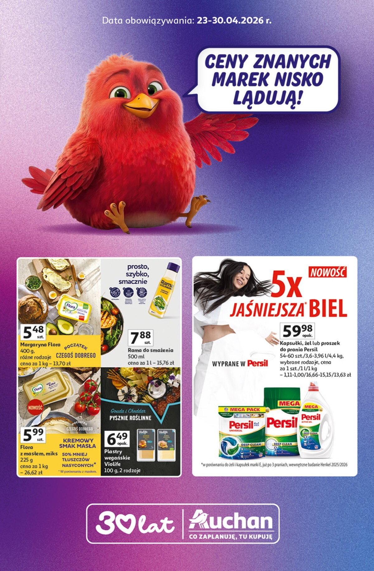 auchan - Nowa gazetka Hipermarket Auchan - Znane Marki ważna od 23.04.2026 do 30.04.2026
