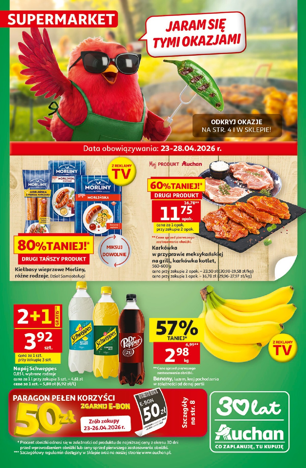 auchan - Nowa gazetka Supermarket Auchan ważna od 23.04.2026 do 28.04.2026