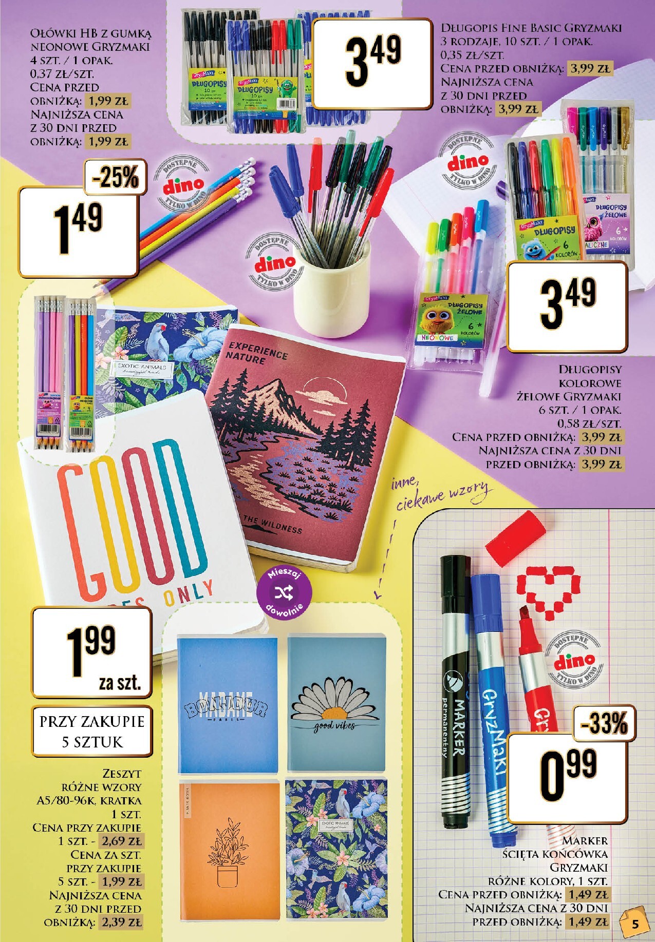 dino - Aktualna gazetka Dino - Katalog - Witaj szkoło 2026 ważna od 20.07.2026 do 01.08.2026 - page: 5