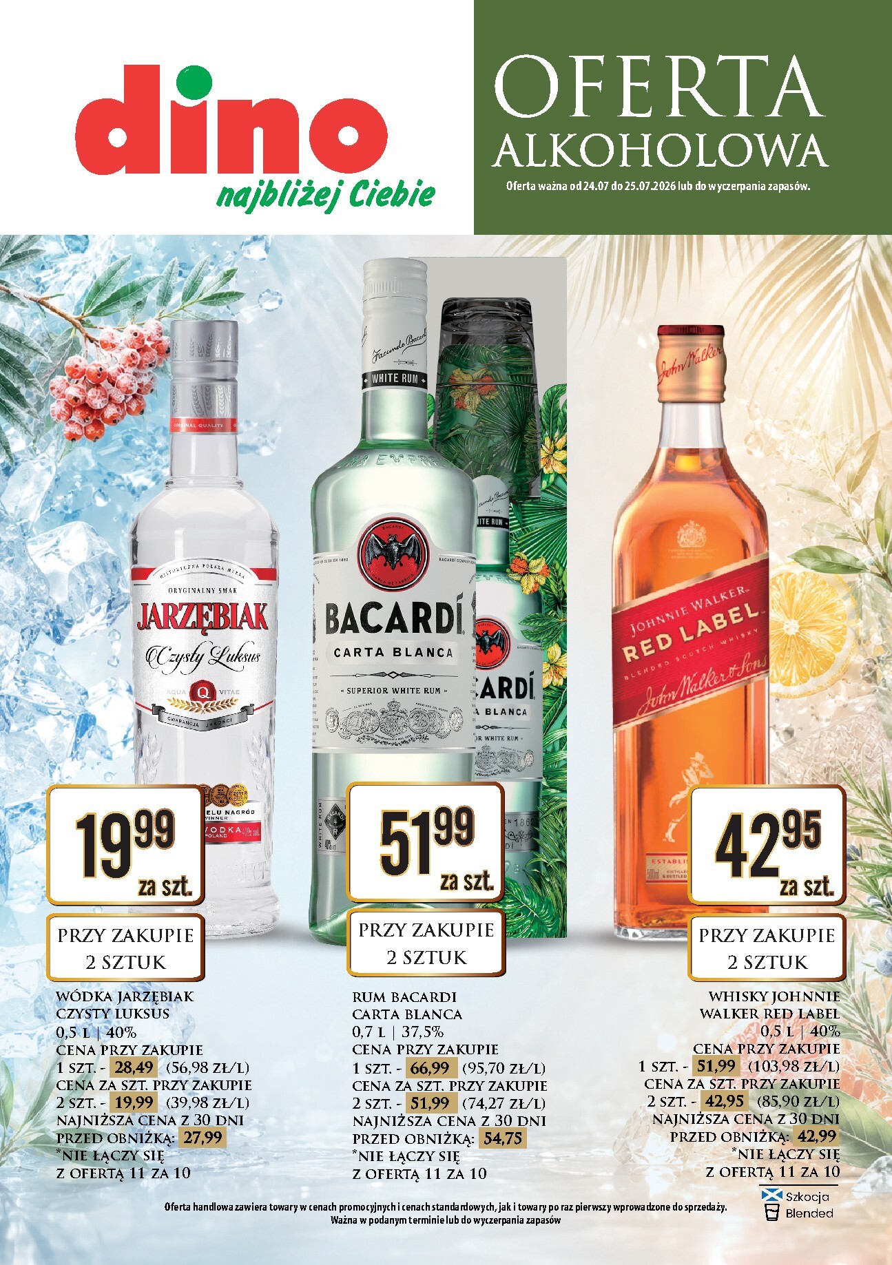dino - Aktualna gazetka Dino - Oferta alkoholowa ważna od 24.07.2026 do 25.07.2026