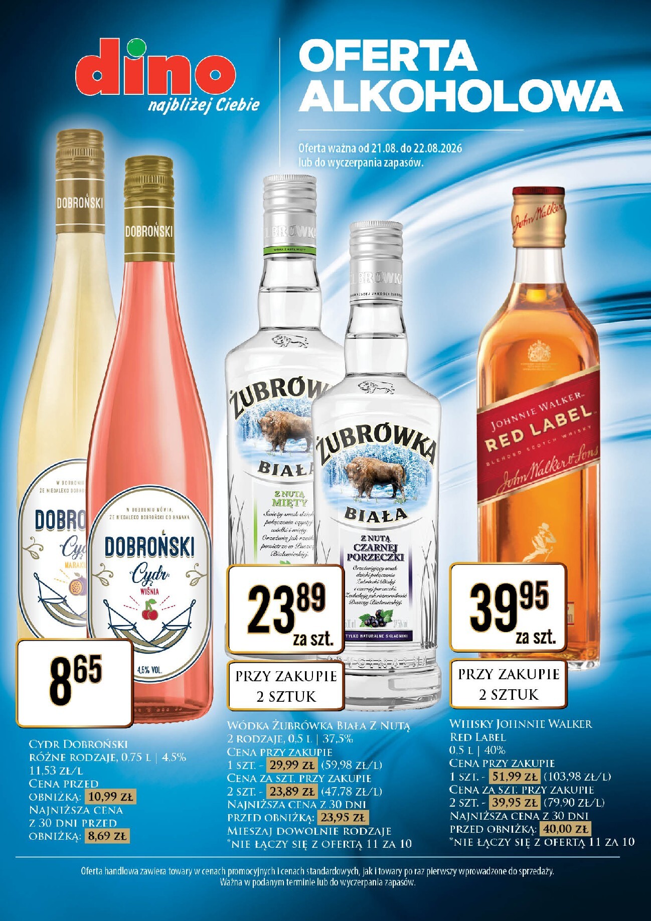 dino - Aktualna gazetka Dino - Oferta alkoholowa ważna od 21.08.2026 do 22.08.2026