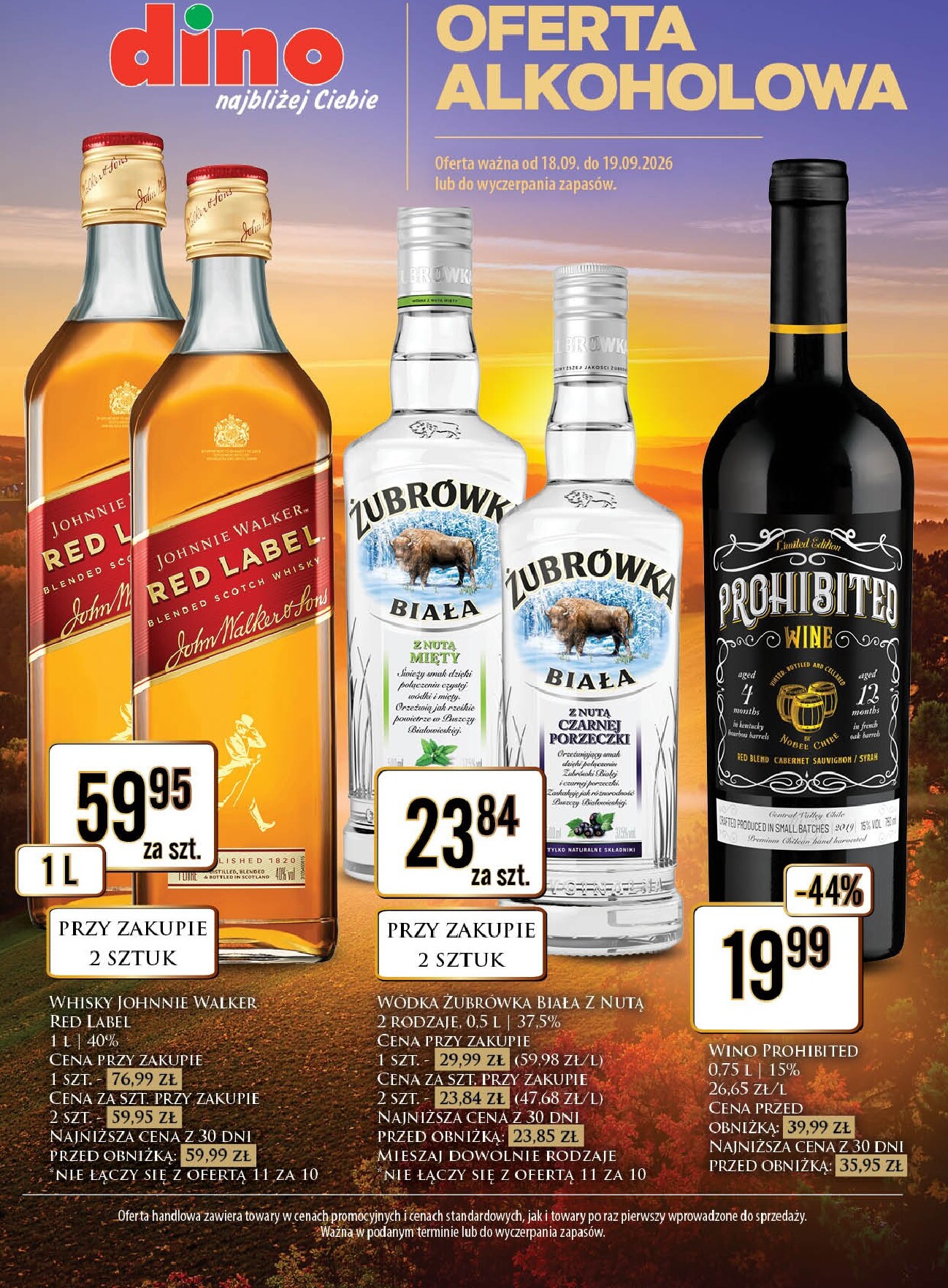 dino - Aktualna gazetka Dino - Oferta alkoholowa ważna od 18.09.2026 do 19.09.2026 - page: 1