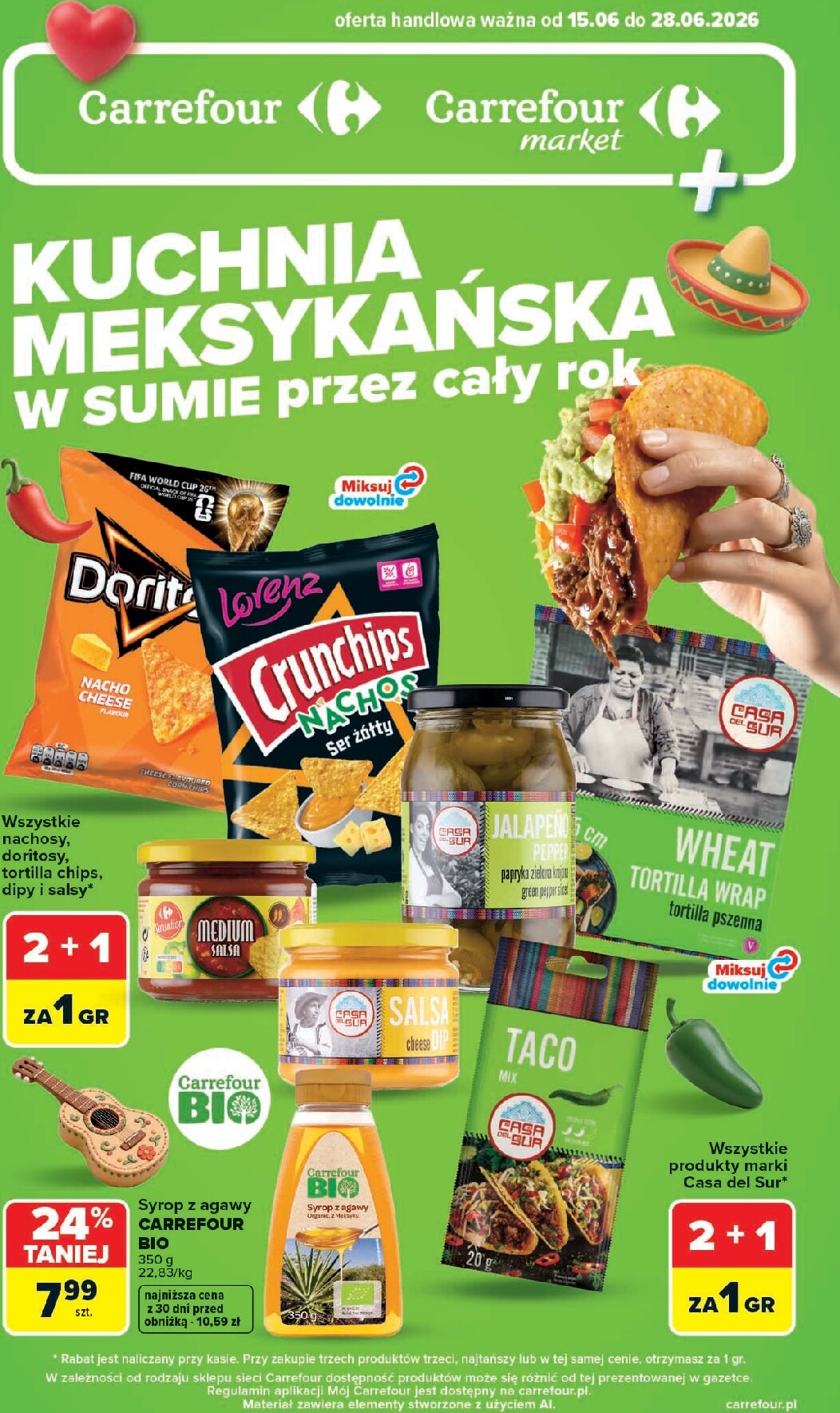 carrefour - Nowa gazetka Carrefour - Kuchnia meksykańska ważna od 15.06.2026 do 28.06.2026