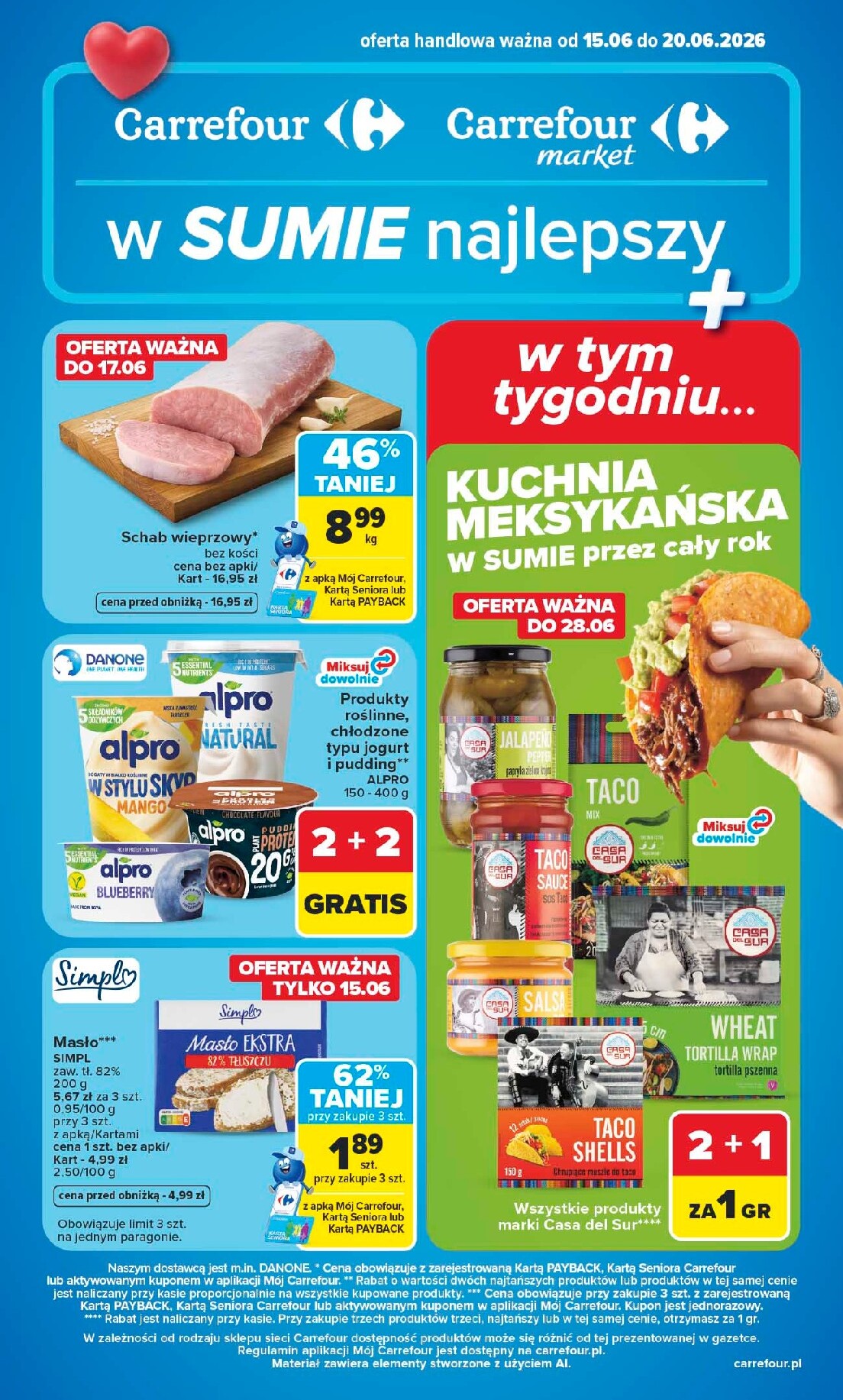 carrefour - Nowa gazetka Carrefour ważna od 15.06.2026 do 20.06.2026