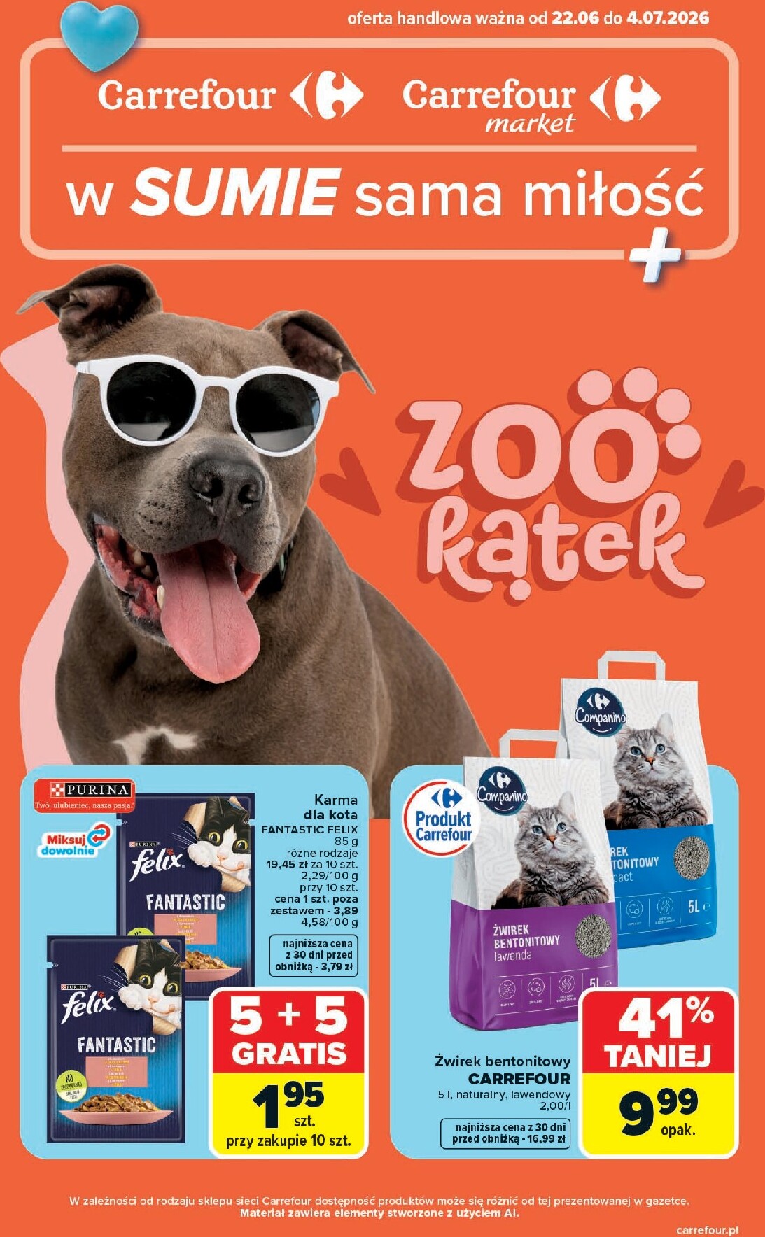 carrefour - Nowa gazetka Carrefour - Zoo katek ważna od 22.06.2026 do 04.07.2026