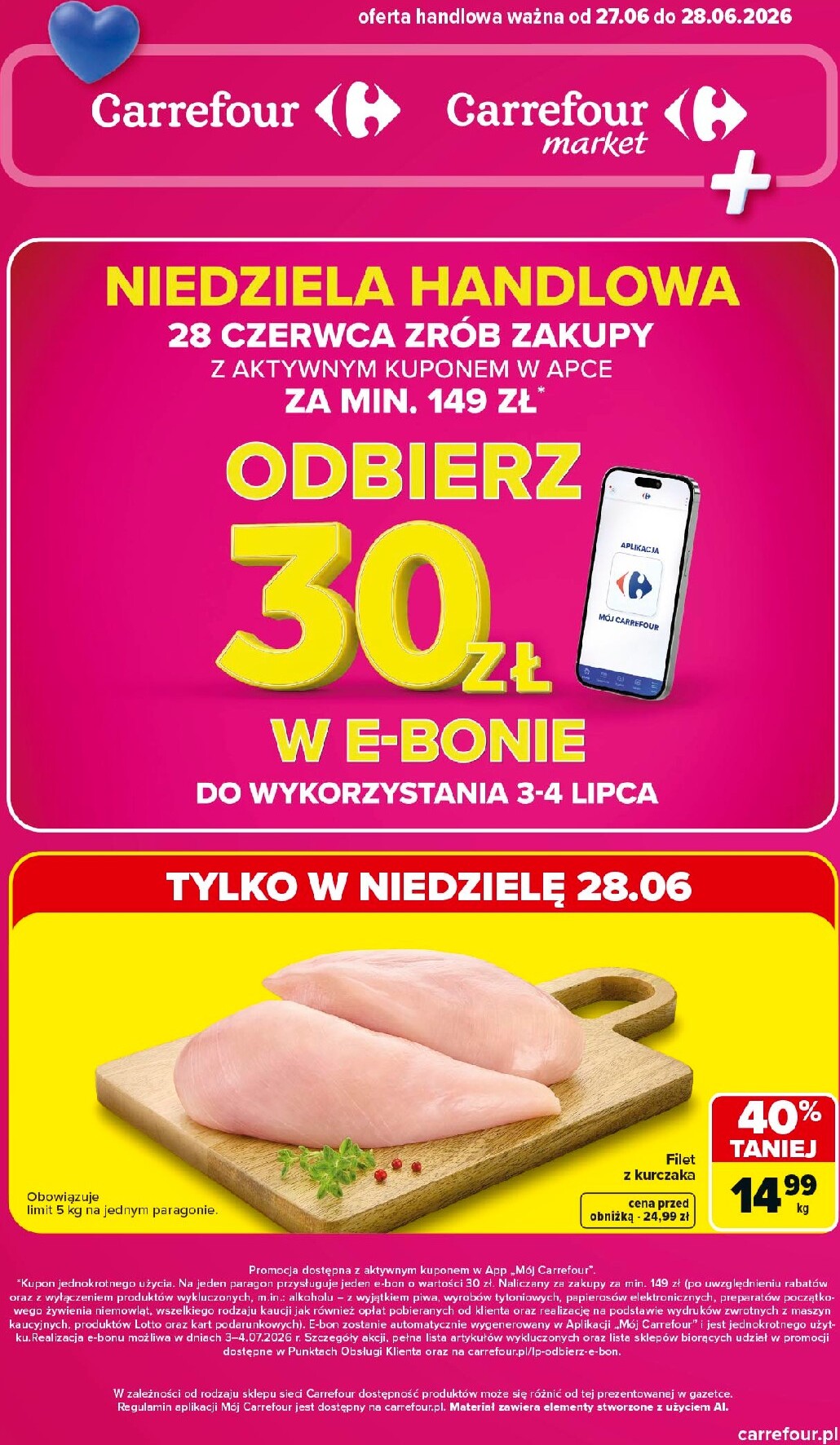 carrefour - Aktualna gazetka Carrefour - Odbierz ważna od 27.06.2026 do 28.06.2026 - page: 1