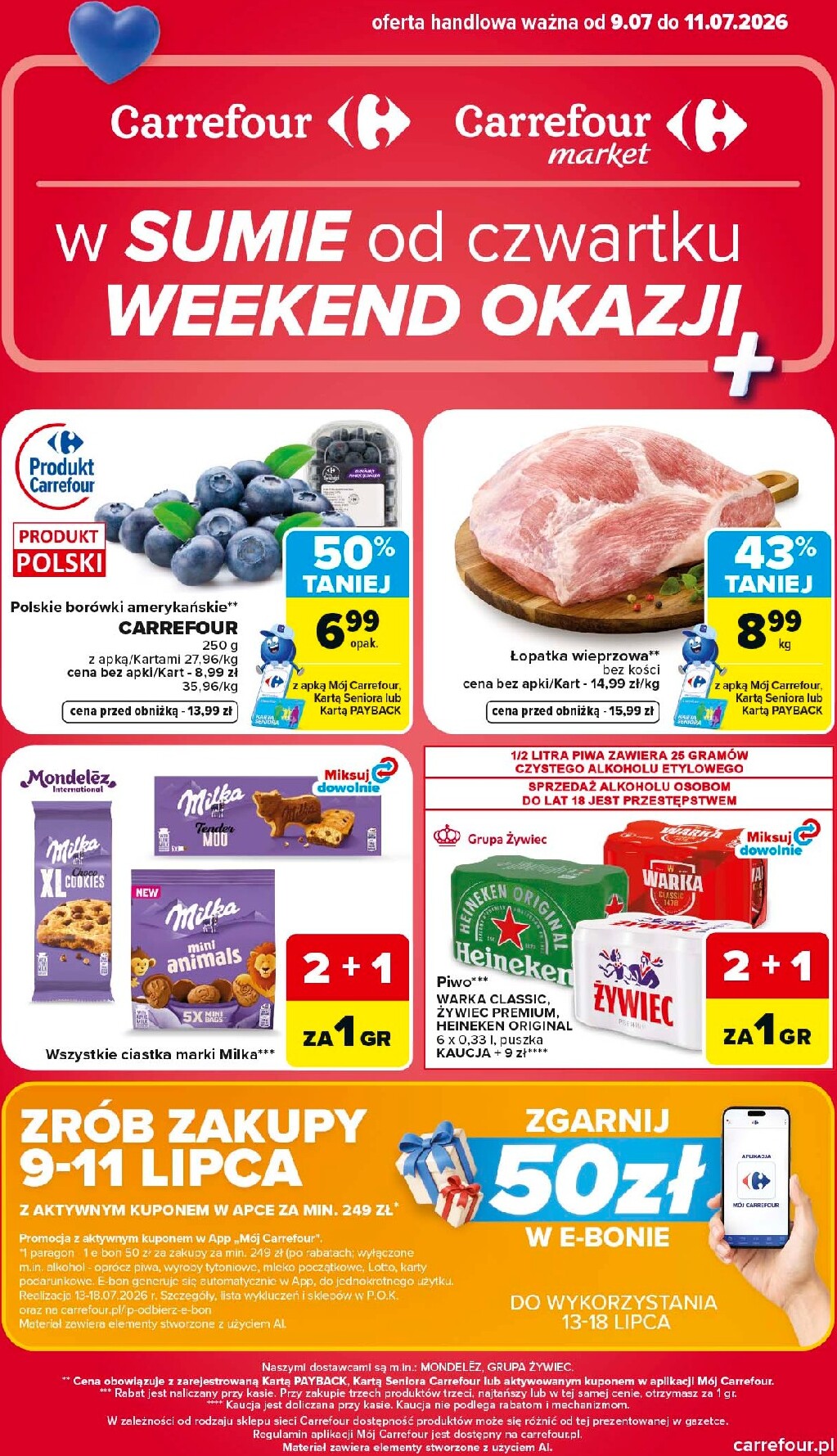 carrefour - Aktualna gazetka Carrefour - Weekend promek już od czwartku ważna od 09.07.2026 do 11.07.2026 - page: 1