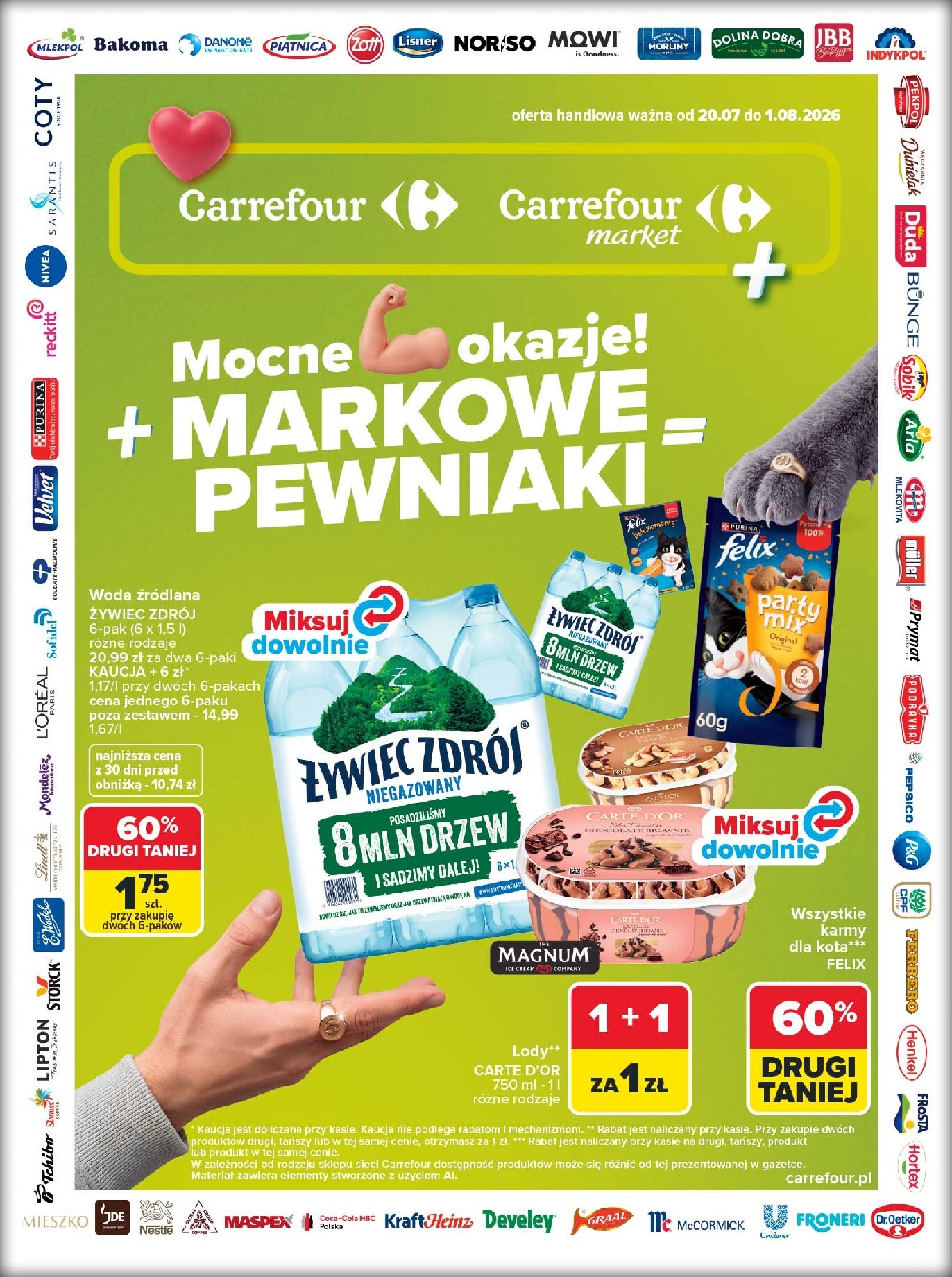 carrefour - Nowa gazetka Carrefour - Markowe pewniaki ważna od 20.07.2026 do 01.08.2026 - page: 1