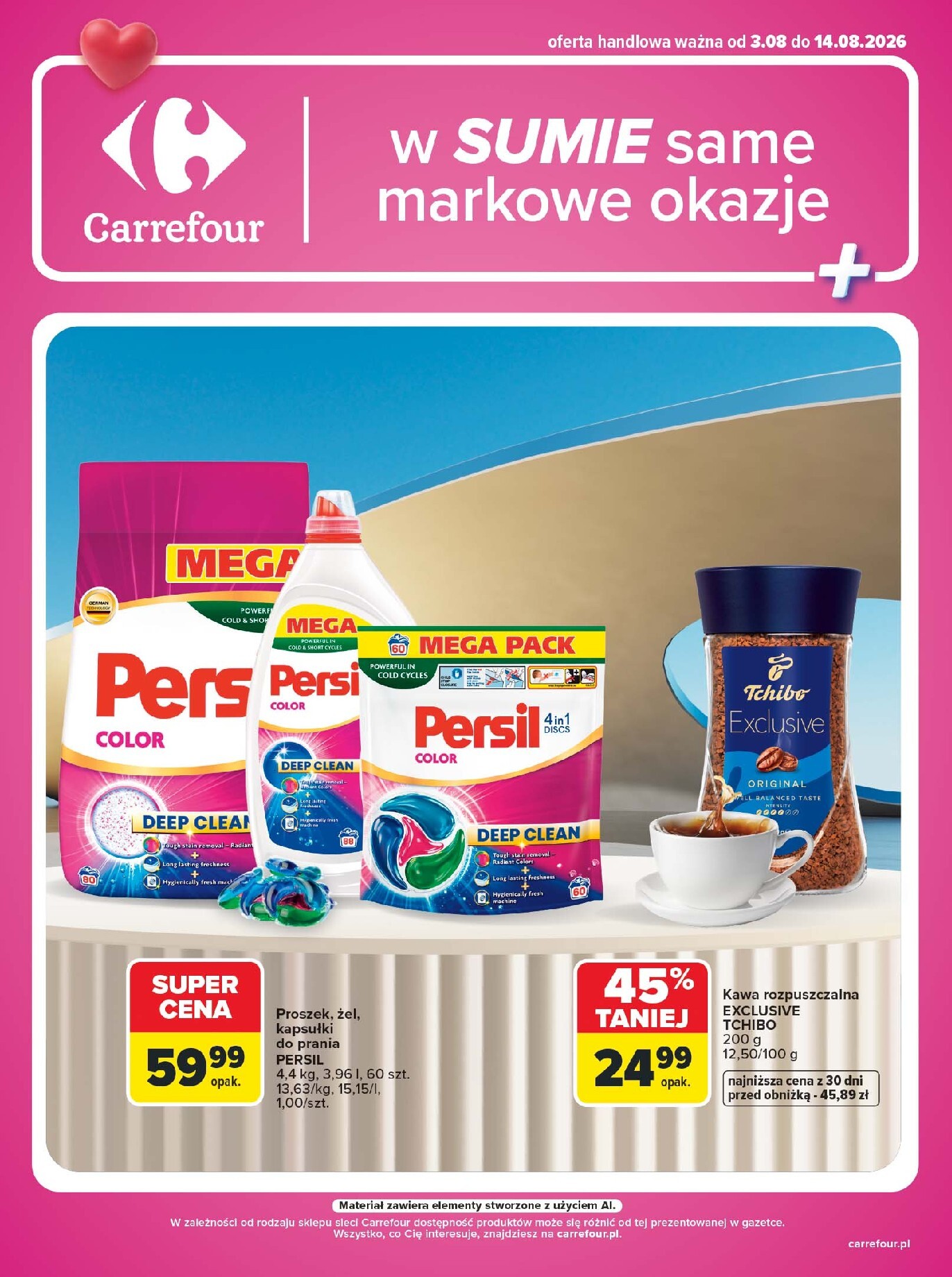 carrefour - Nowa gazetka Carrefour - W Sumie same markowe okazje ważna od 03.08.2026 do 14.08.2026