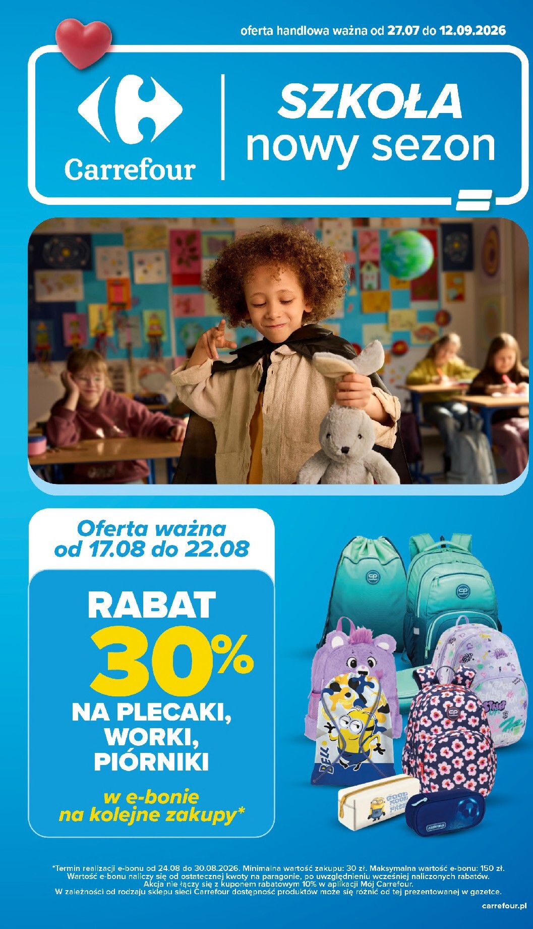 carrefour - Aktualna gazetka Carrefour - Szkoła nowy sezon ważna od 15.08.2026 do 12.09.2026 - page: 1