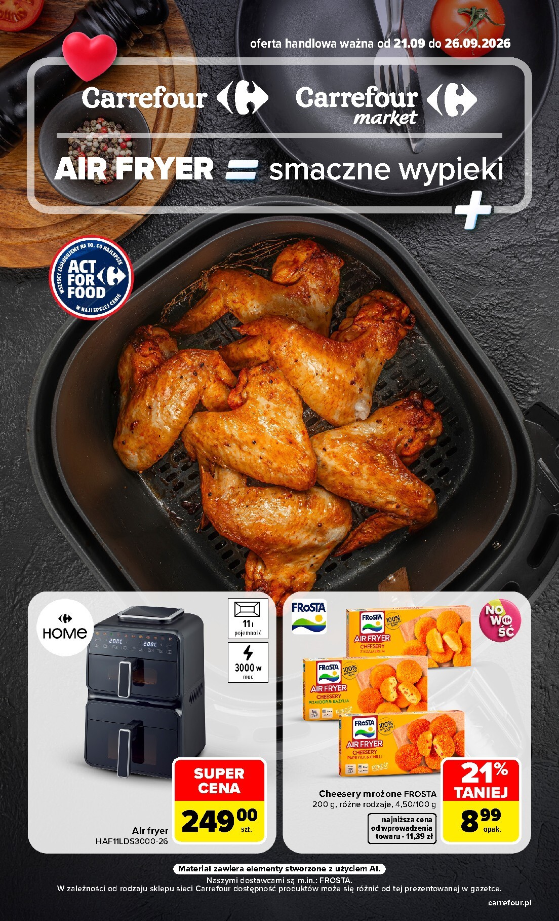 carrefour - Nowa gazetka Carrefour - Air Fryer Deals ważna od 21.09.2026 do 26.09.2026