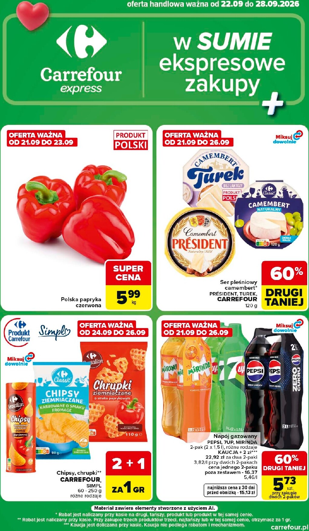 carrefour - Nowa gazetka Carrefour - Express 1 ważna od 22.09.2026 do 28.09.2026