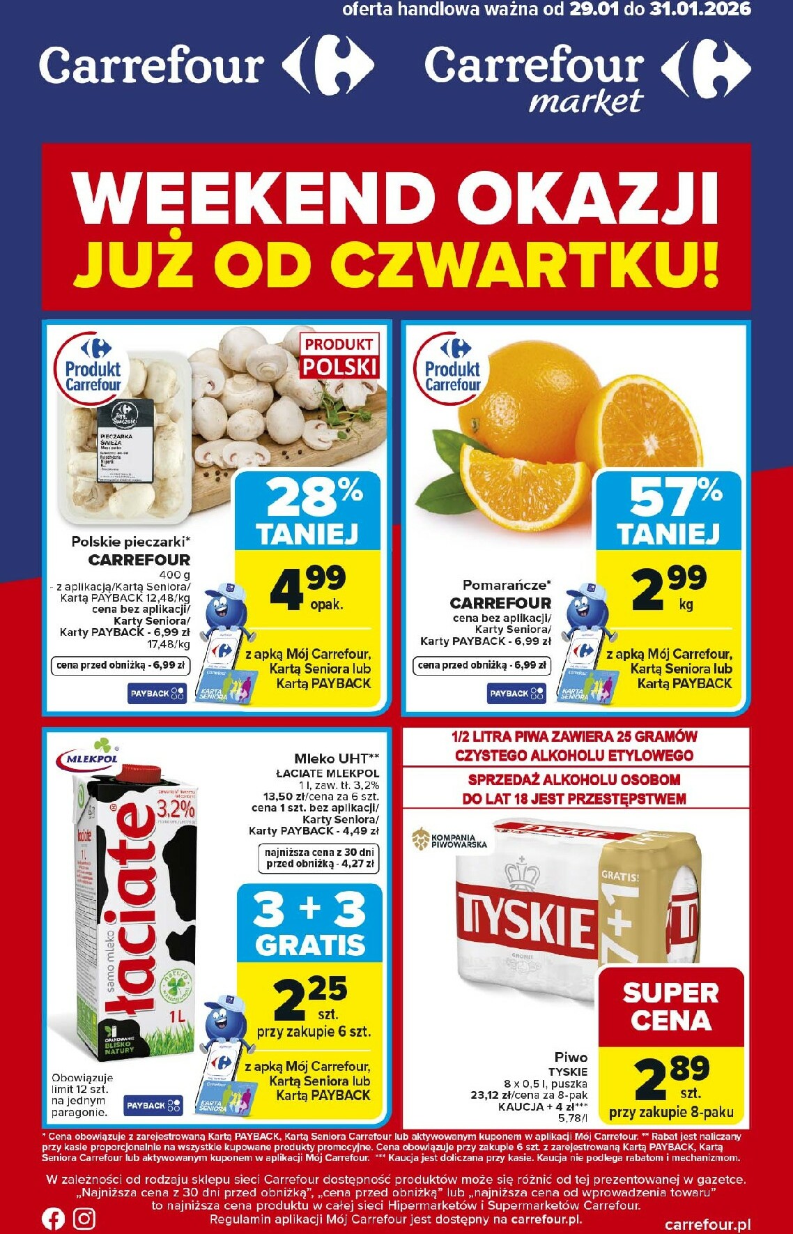 carrefour - Gazetka Carrefour - Weekend okazji już od czwartku - ważna od 29.01. do 31.01.