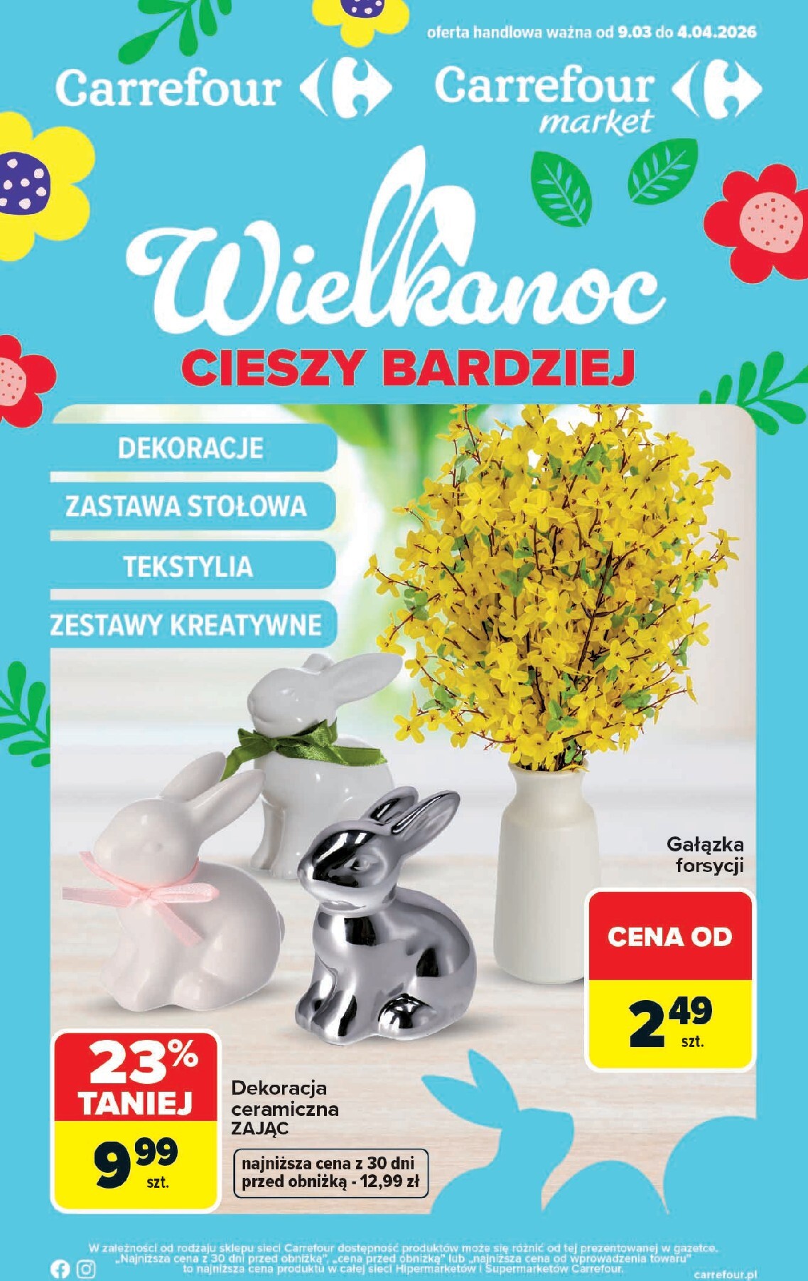 carrefour - Gazetka Carrefour - Wielkanoc cieszy bardziej - ważna od 09.03.2026 do 04.04.2026