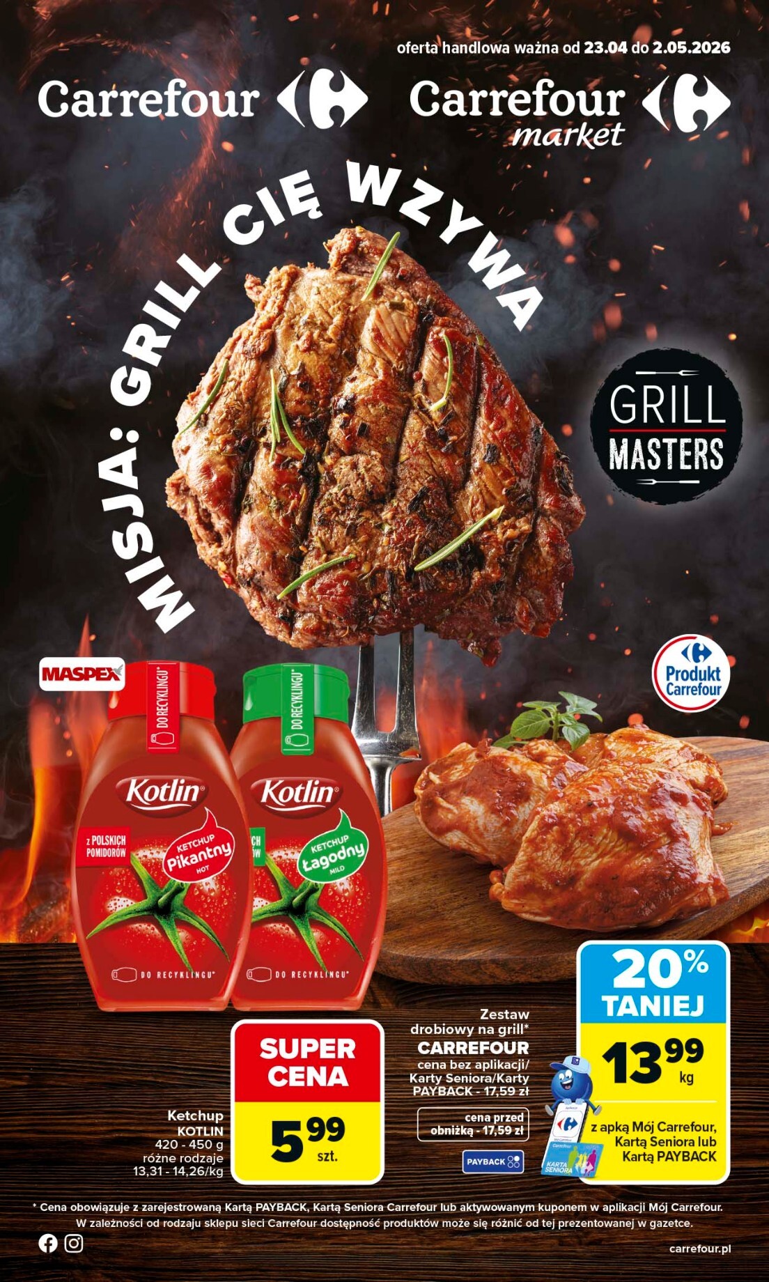 carrefour - Nowa gazetka Carrefour - Grill ważna od 23.04.2026 do 02.05.2026