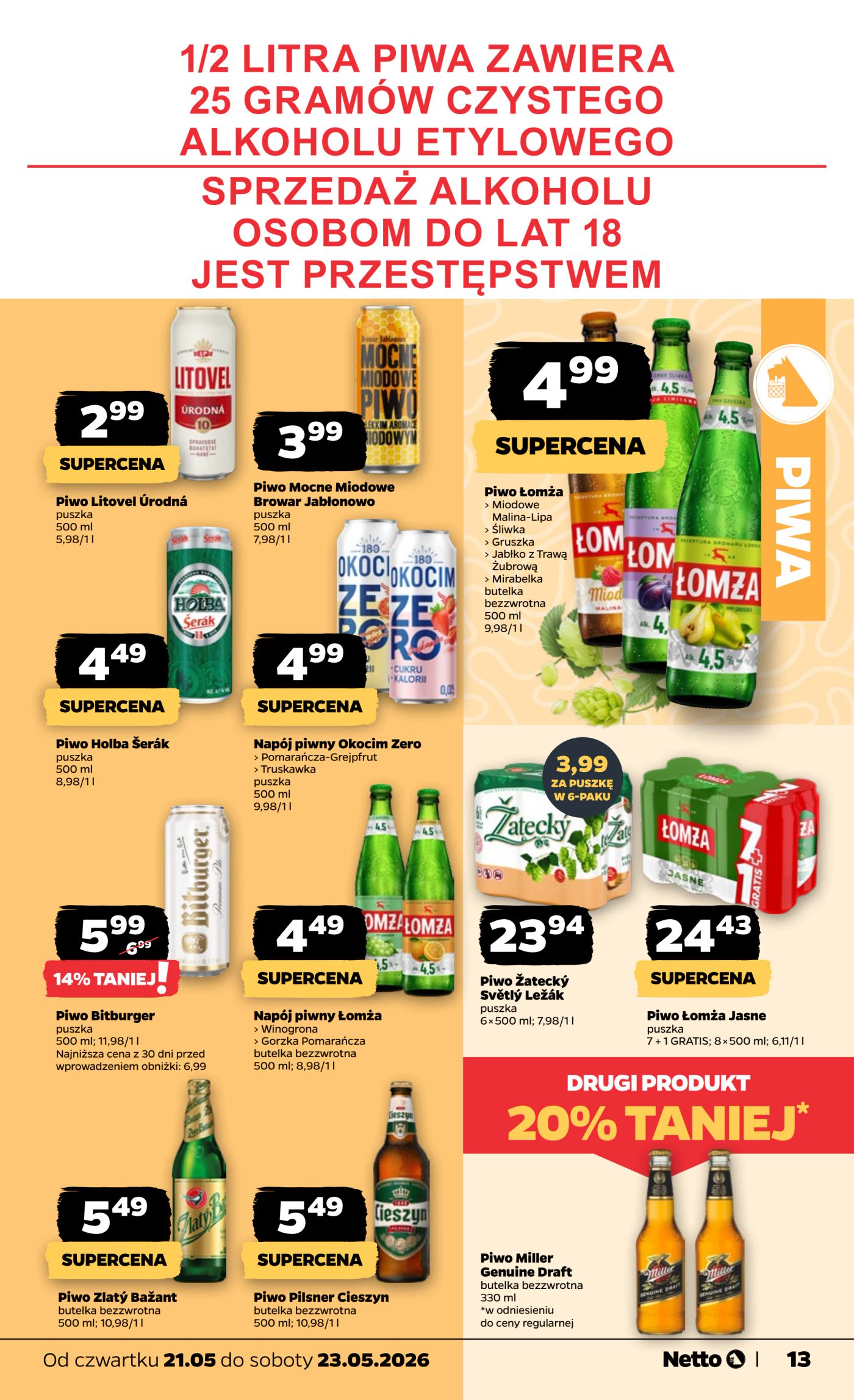 netto - Aktualna gazetka Netto ważna od 21.05.2026 do 23.05.2026 - page: 13