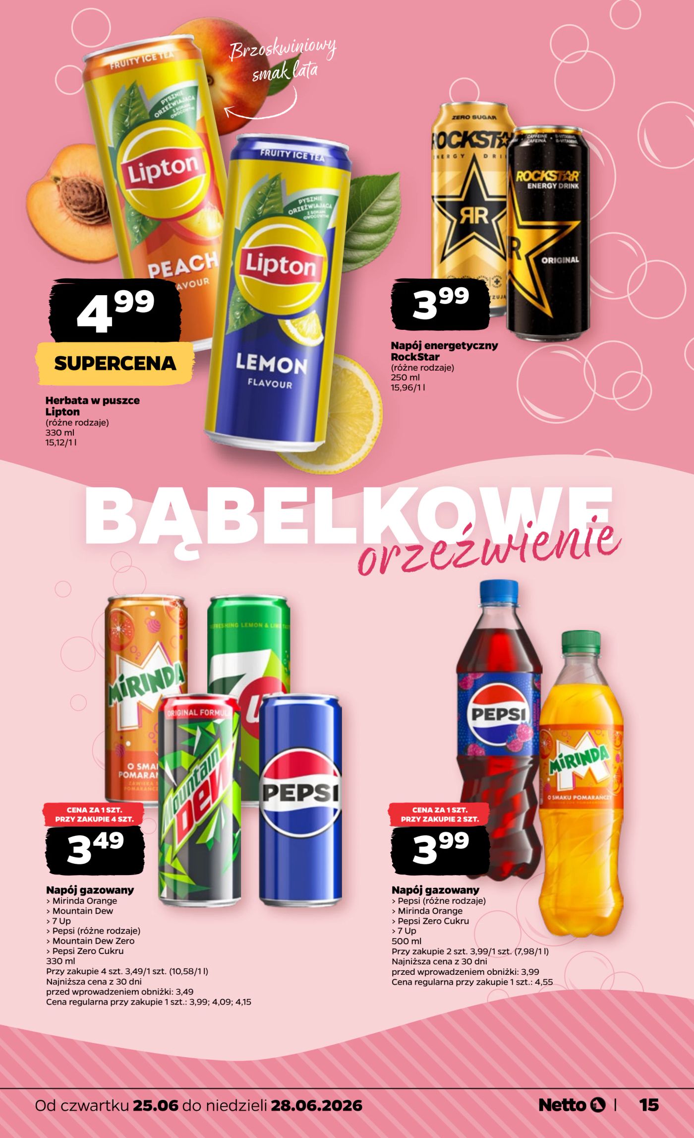 netto - Nowa gazetka Netto - Świeżo i Tanio ważna od 25.06.2026 do 28.06.2026 - page: 15