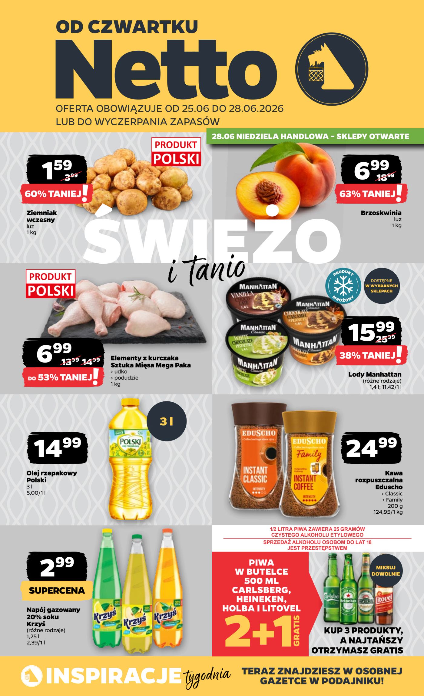 netto - Nowa gazetka Netto - Świeżo i Tanio ważna od 25.06.2026 do 28.06.2026
