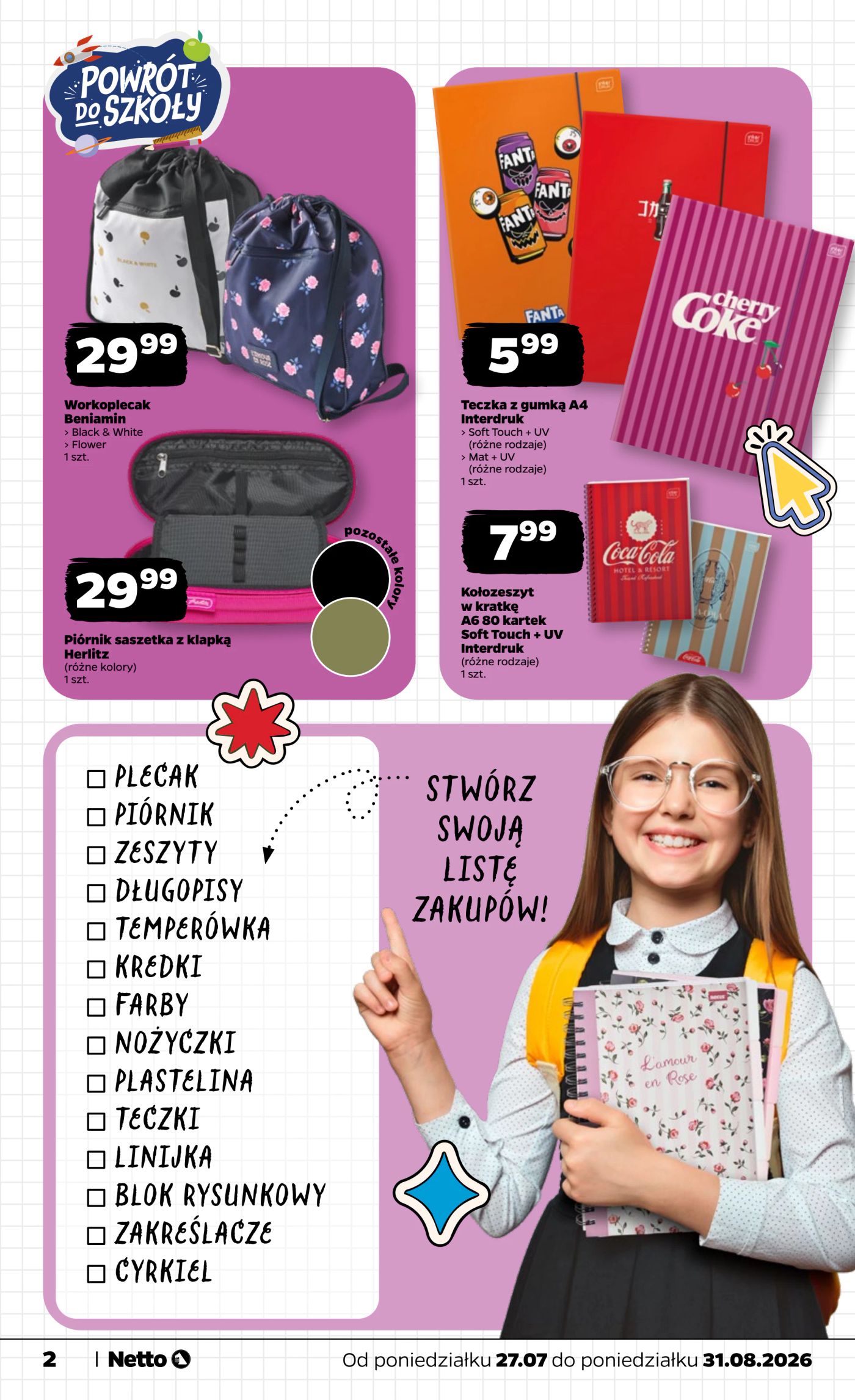 netto - Aktualna gazetka Netto - Powrót do szkoly ważna od 27.07.2026 do 31.08.2026 - page: 2