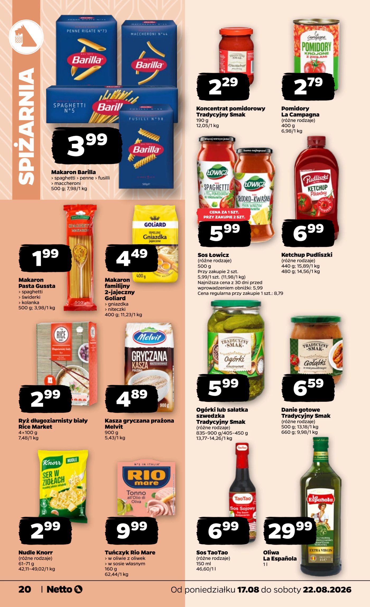 netto - Nowa gazetka Netto - Food ważna od 17.08.2026 do 22.08.2026 - page: 20