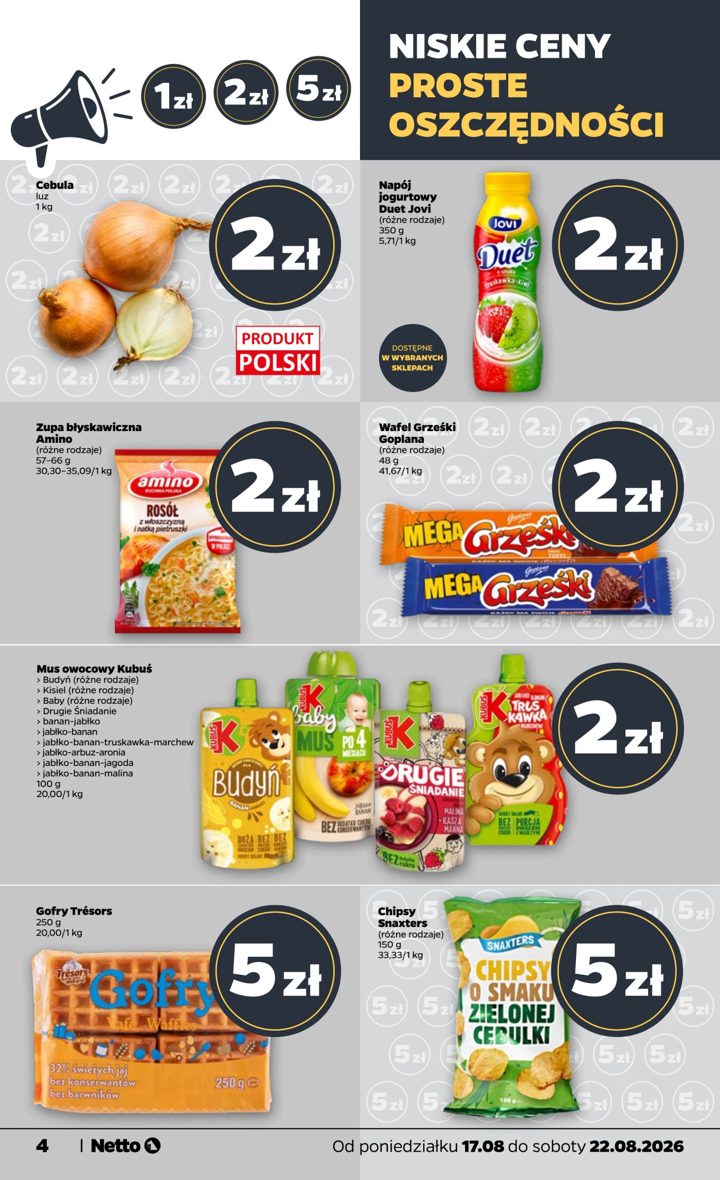 netto - Nowa gazetka Netto - Food ważna od 17.08.2026 do 22.08.2026 - page: 4