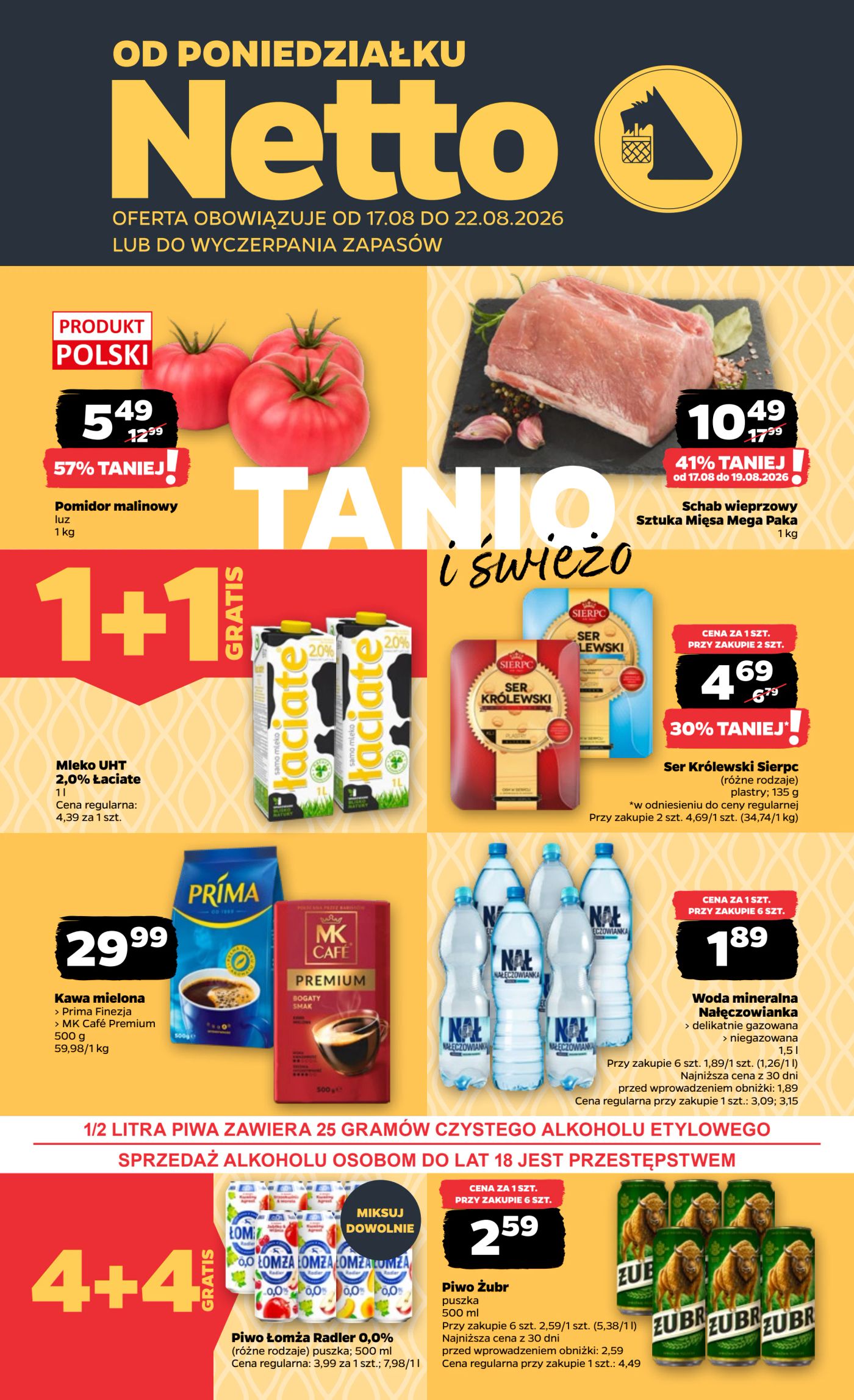 netto - Nowa gazetka Netto - Food ważna od 17.08.2026 do 22.08.2026 - page: 1