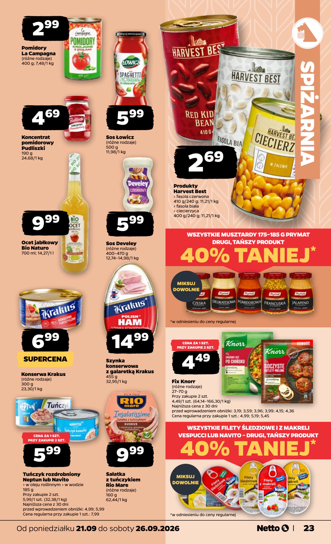 netto - Nowa gazetka Netto - Food ważna od 21.09.2026 do 26.09.2026 - page: 23