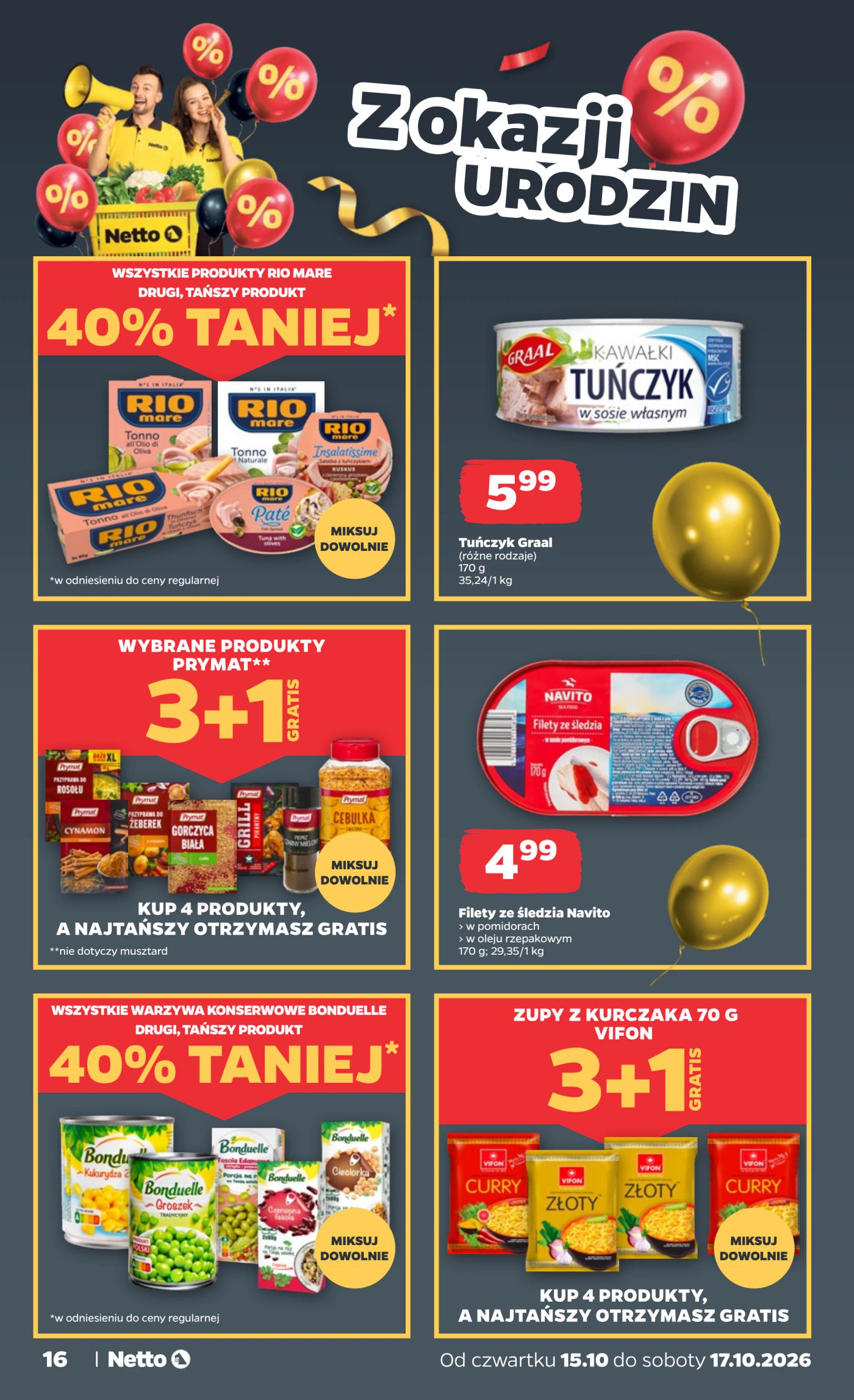 netto - Nowa gazetka Netto - Food ważna od 15.10.2026 do 17.10.2026 - page: 16