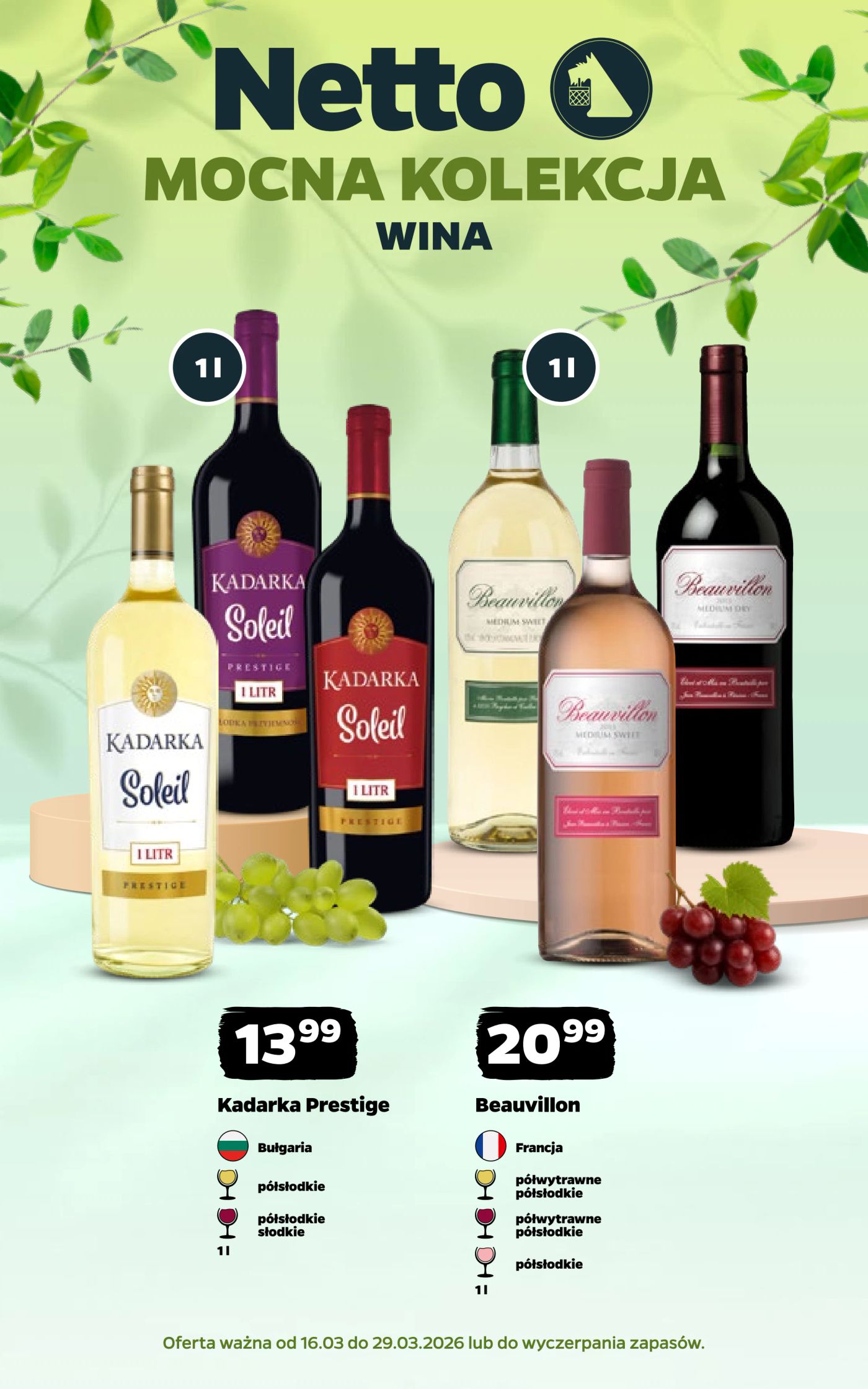 netto - Gazetka Netto - Wina - ważna od 16.03.2026 do 29.03.2026