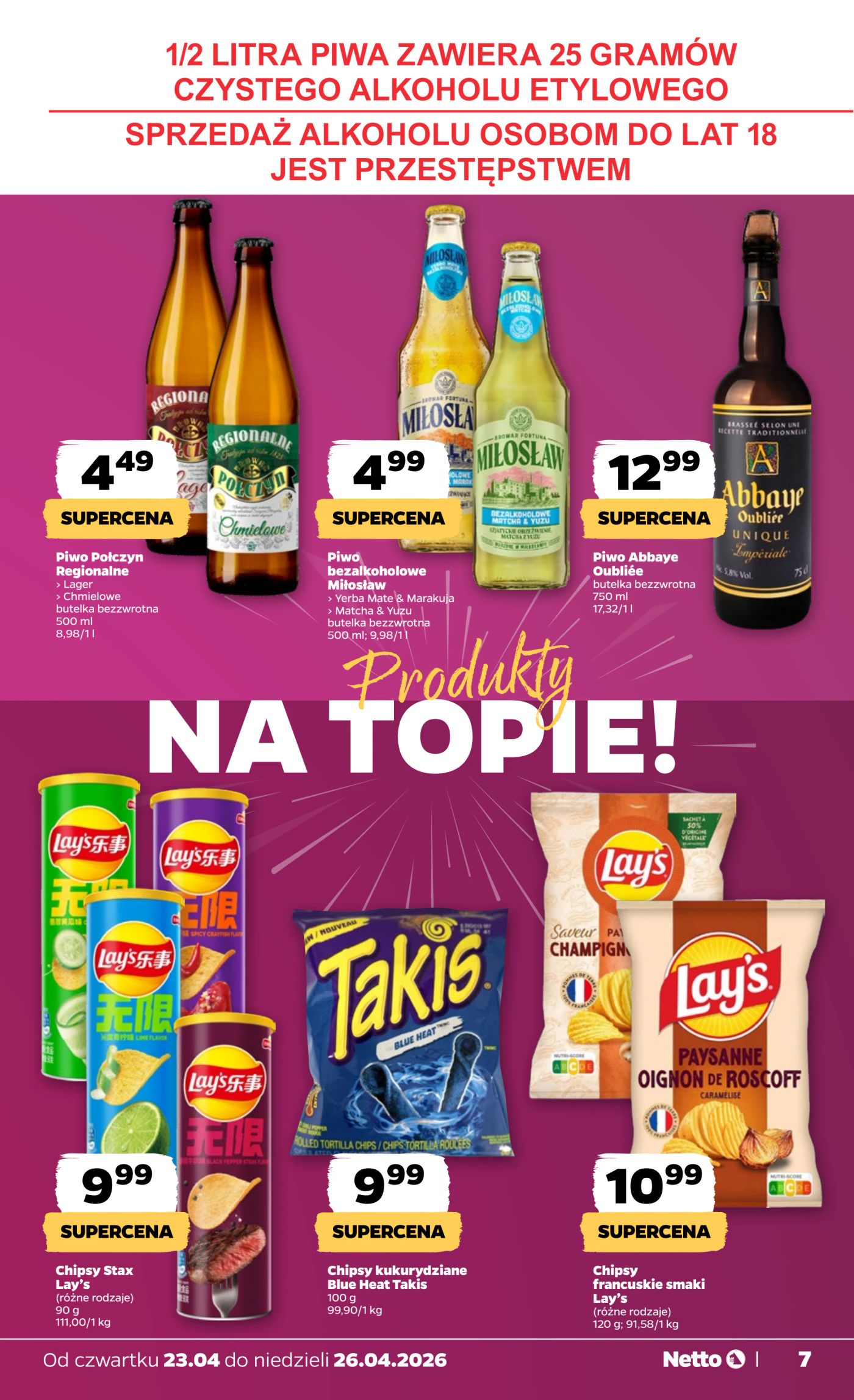 netto - Nowa gazetka Netto - Food ważna od 23.04.2026 do 26.04.2026 - page: 7