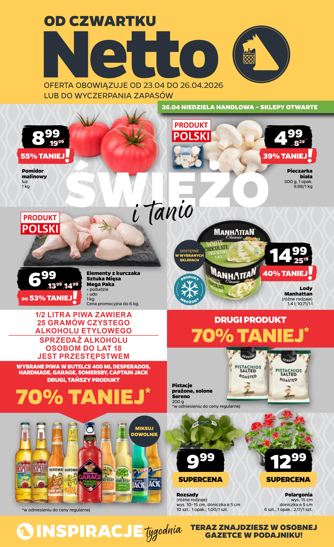 netto - Nowa gazetka Netto - Food ważna od 23.04.2026 do 26.04.2026
