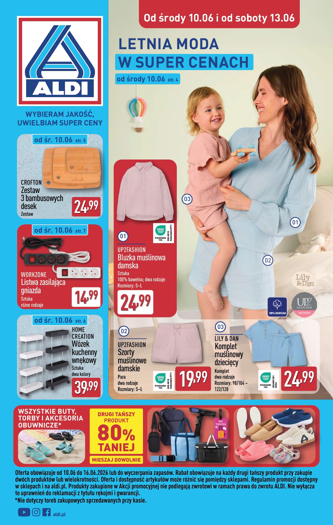 aldi - Nowa gazetka ALDI - Artykuły przemysłowe i tekstylia ważna od 10.06.2026 do 13.06.2026