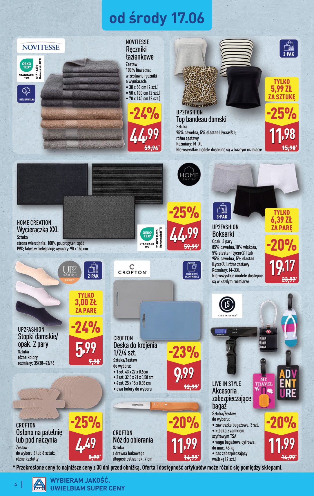 aldi - Nowa gazetka ALDI - Artykuły przemysłowe i tekstylia ważna od 17.06.2026 do 20.06.2026 - page: 4