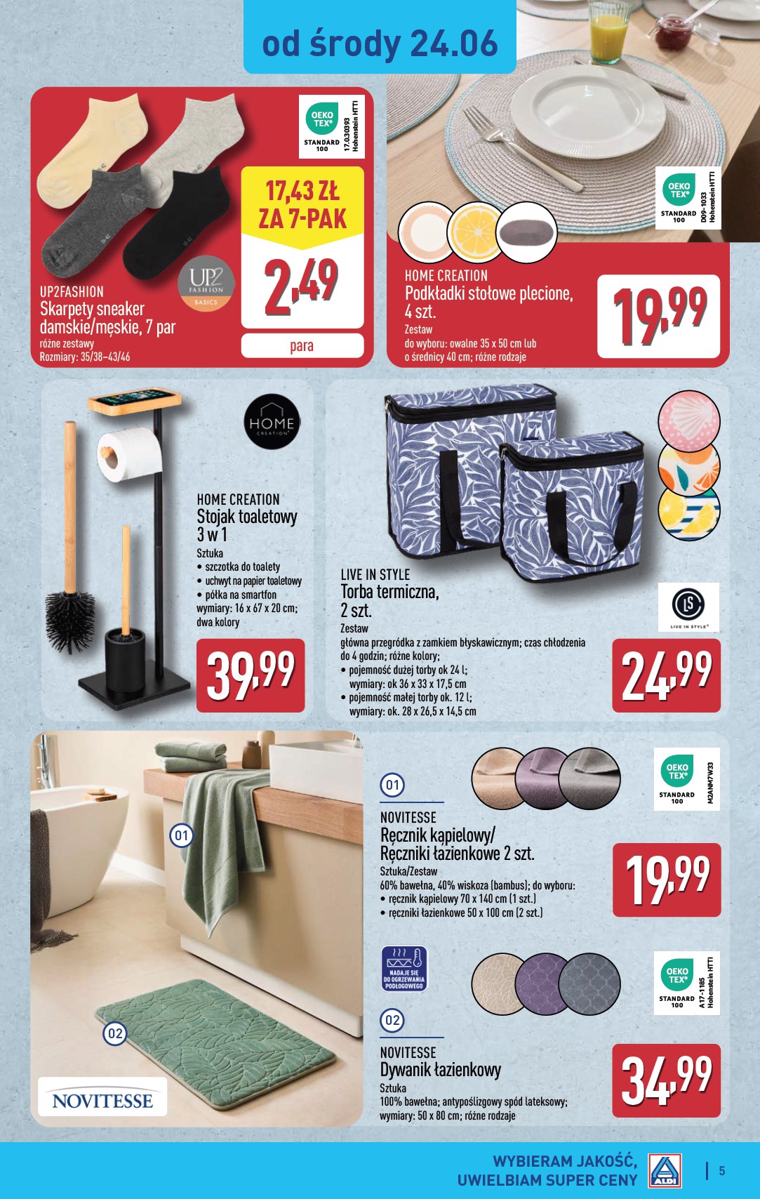 aldi - Aktualna gazetka ALDI - Artykuły przemysłowe i tekstylia ważna od 24.06.2026 do 30.06.2026 - page: 5