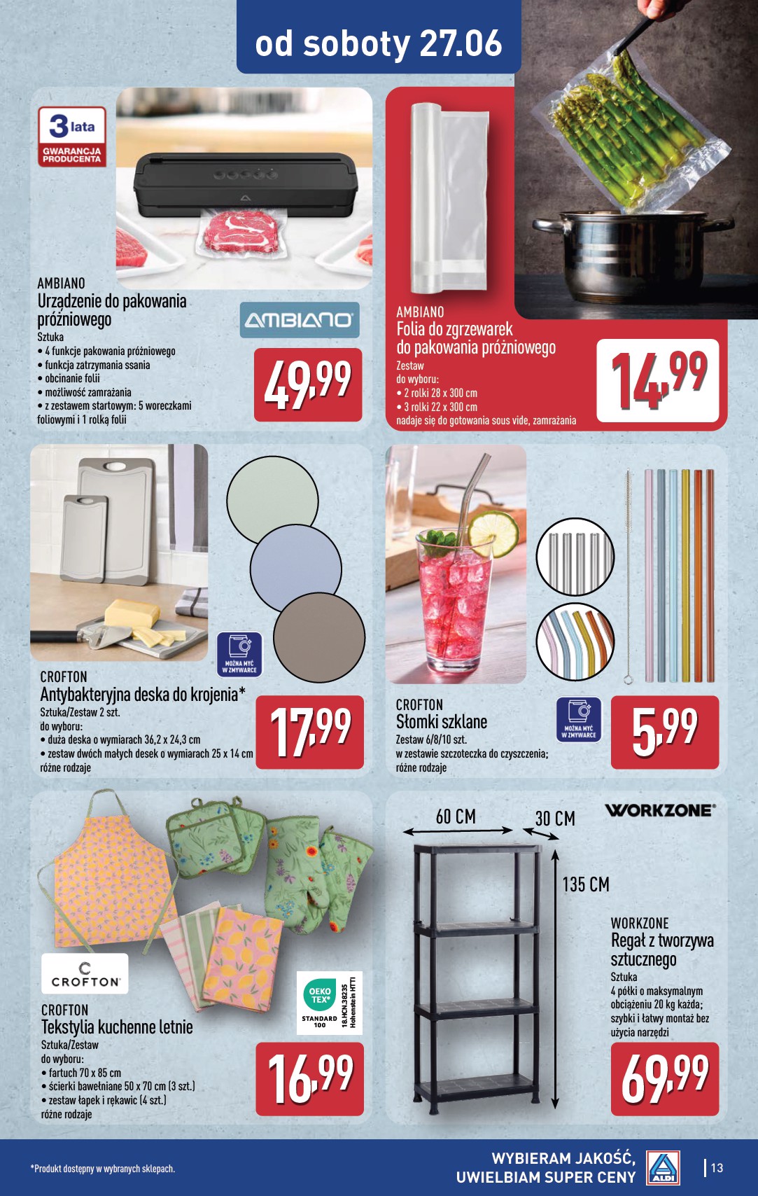 aldi - Aktualna gazetka ALDI - Artykuły przemysłowe i tekstylia ważna od 24.06.2026 do 30.06.2026 - page: 13