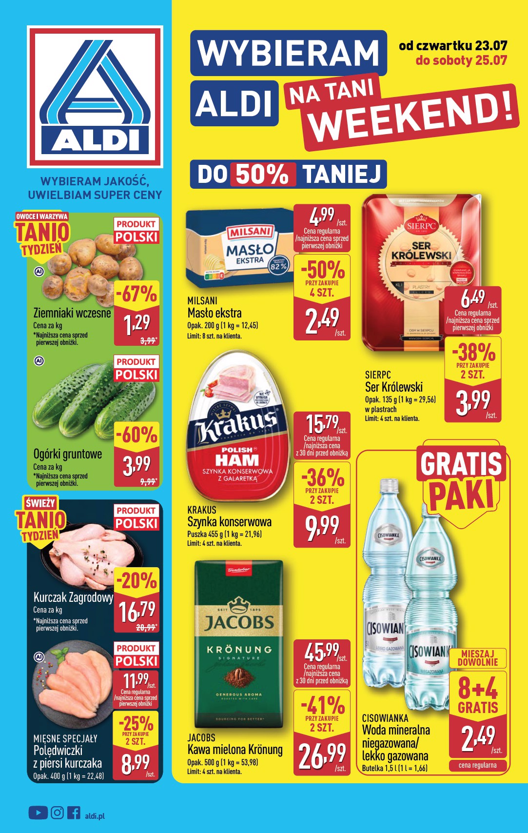 aldi - Aktualna gazetka ALDI - Oferta weekendowa ważna od 23.07.2026 do 25.07.2026