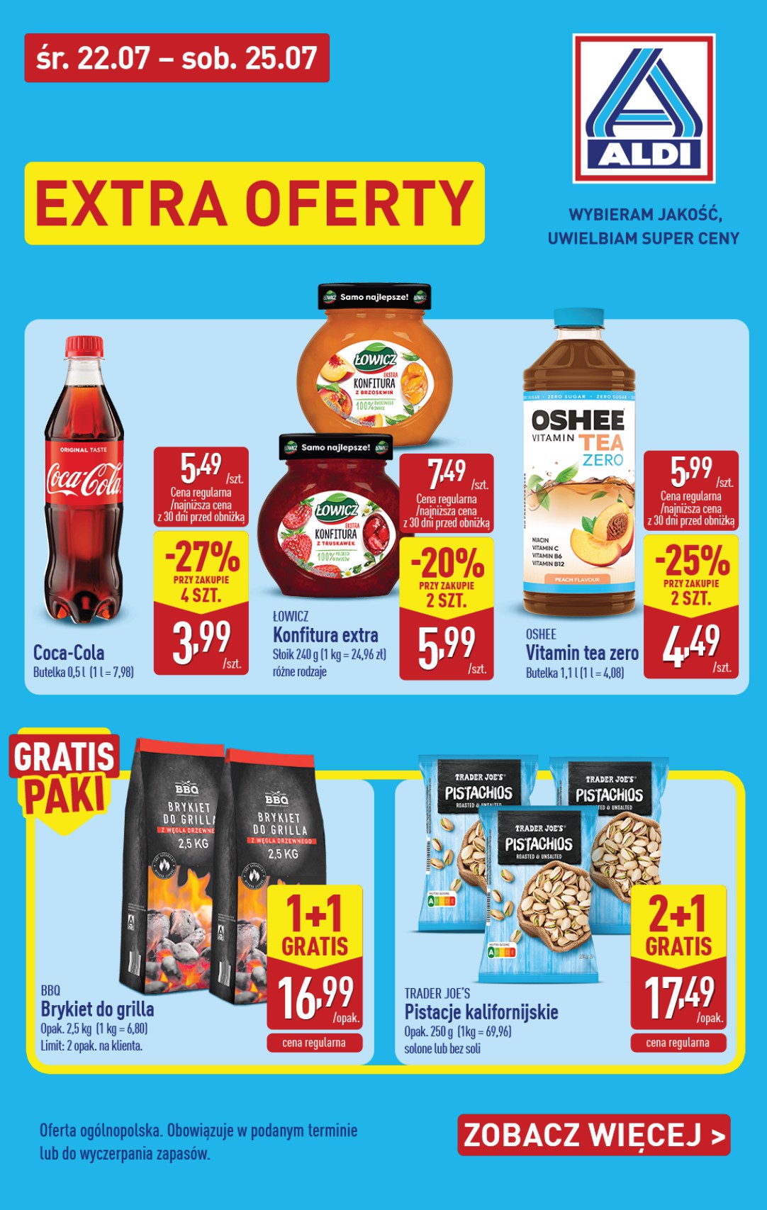 aldi - Aktualna gazetka ALDI - Extra oferty ważna od 22.07.2026 do 25.07.2026