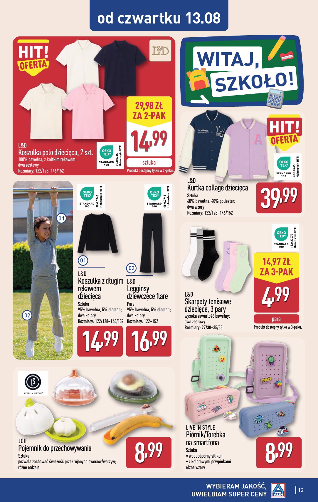 aldi - Nowa gazetka ALDI - Przygotuj się na kolejny tydzień ważna od 11.08.2026 do 13.08.2026 - page: 13