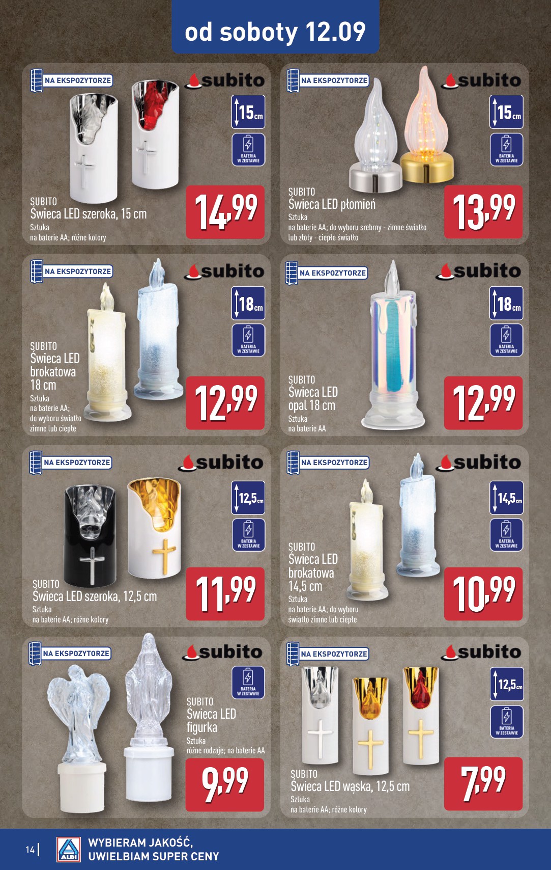aldi - Nowa gazetka ALDI - Artykuły przemysłowe i tekstylia ważna od 09.09.2026 do 12.09.2026 - page: 14