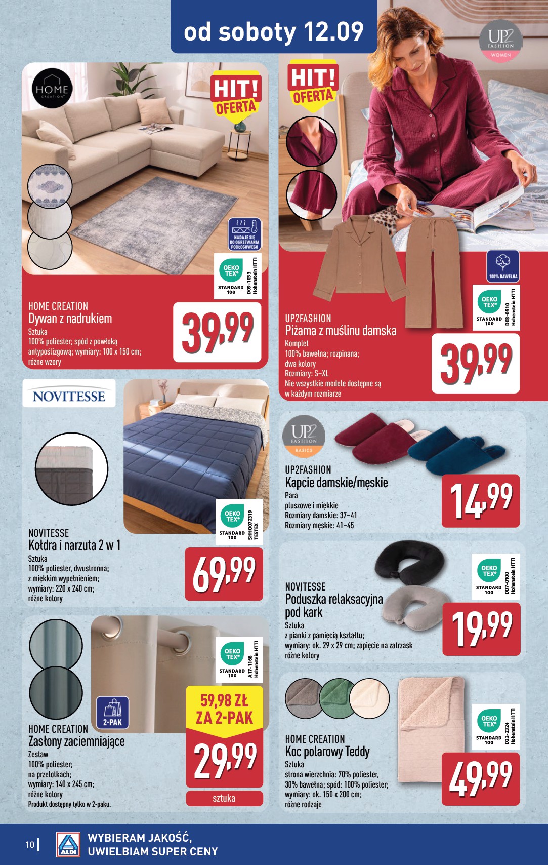 aldi - Nowa gazetka ALDI - Artykuły przemysłowe i tekstylia ważna od 09.09.2026 do 12.09.2026 - page: 10